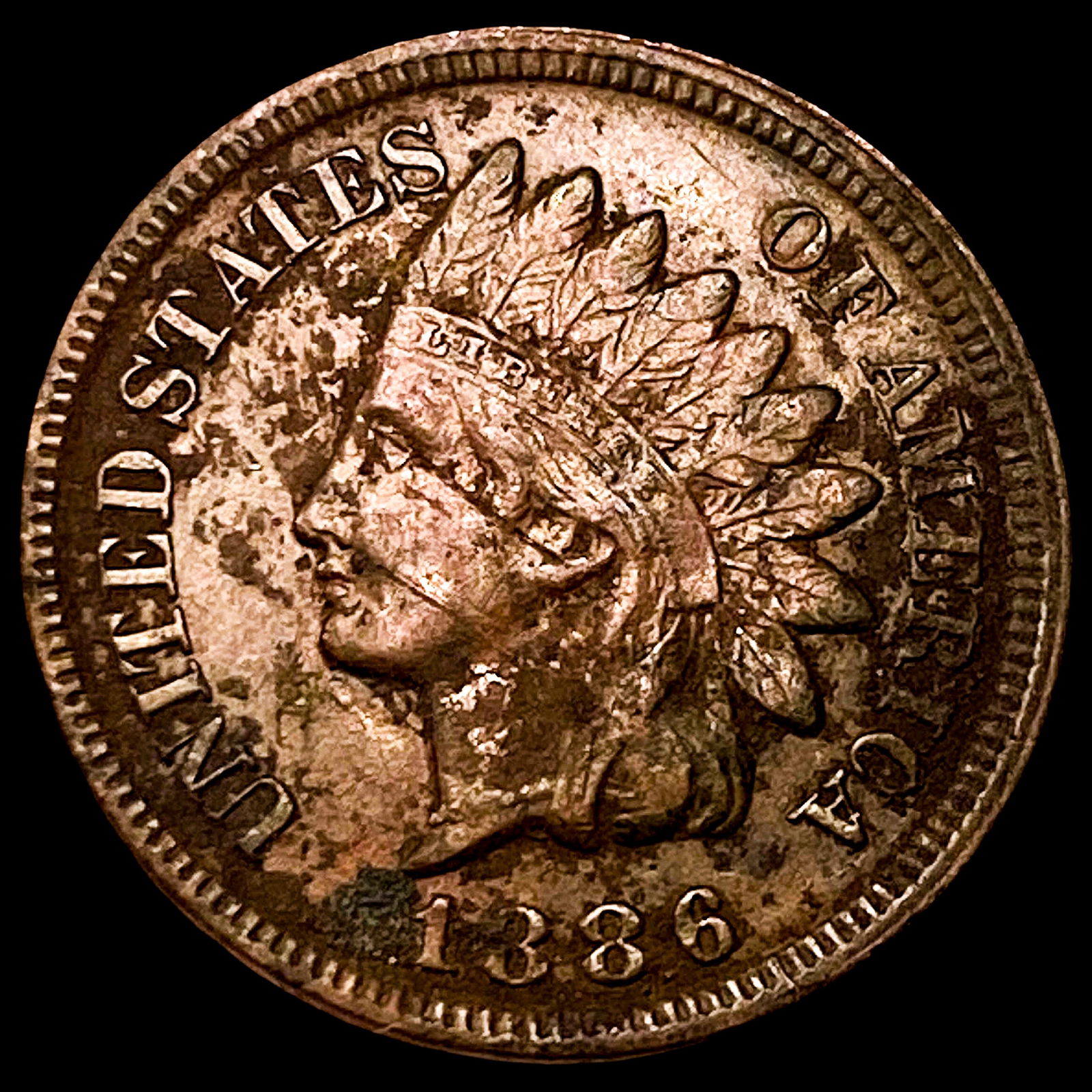 1886 Indian Head Cent NEARLY UNCIRCULATED (1 of 2)