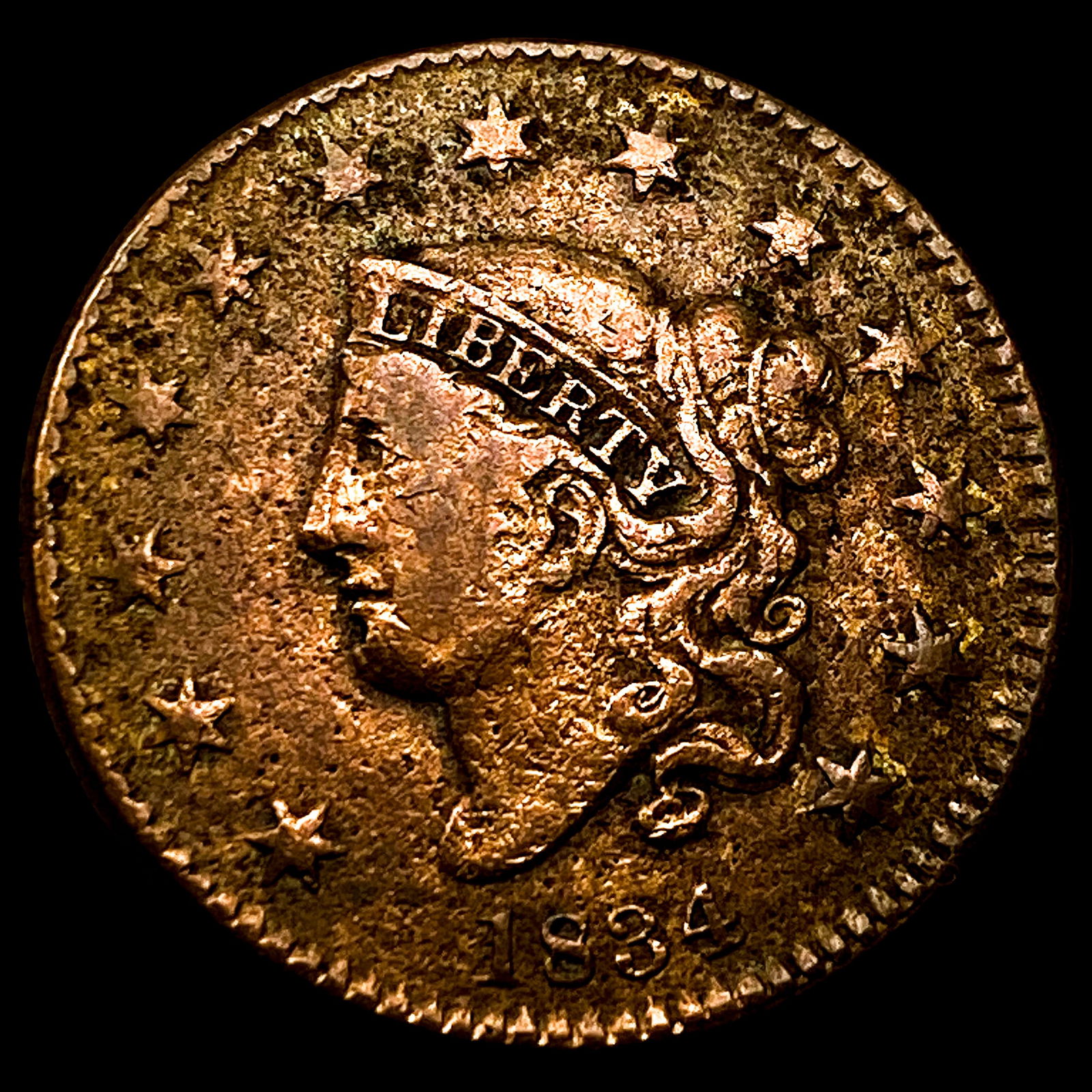 1834 Coronet Head Large Cent HIGH GRADE (1 of 2)