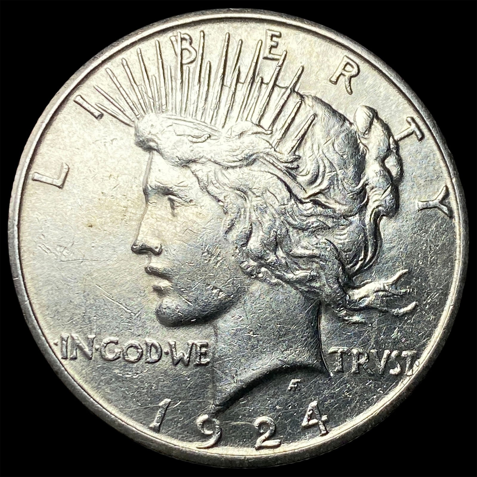 1924-S Silver Peace Dollar CLOSELY UNCIRCULATED (1 of 2)