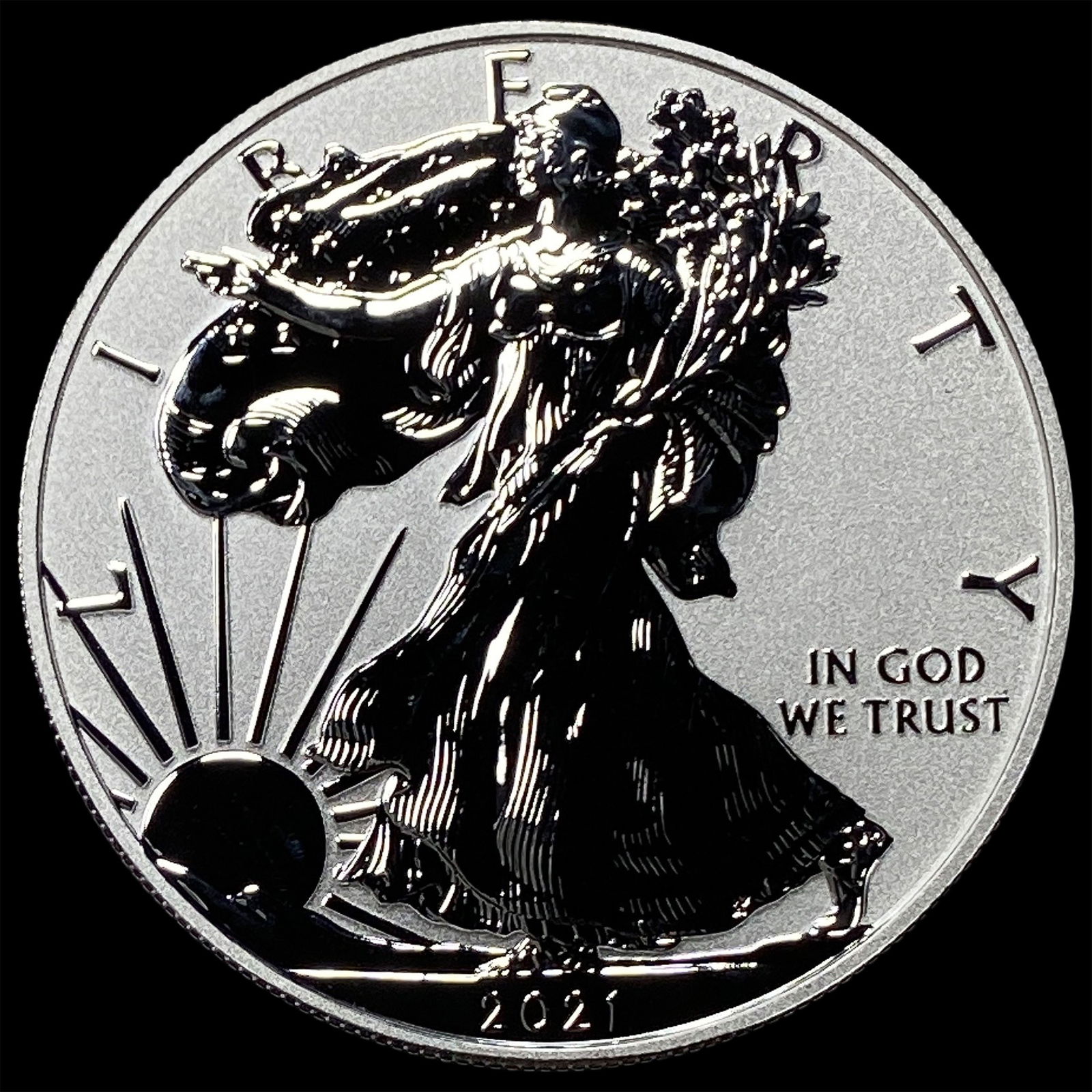 2021-W Silver American Eagle 1 oz GEM PROOF: 2021-W Silver American Eagle 1 oz GEM PROOF