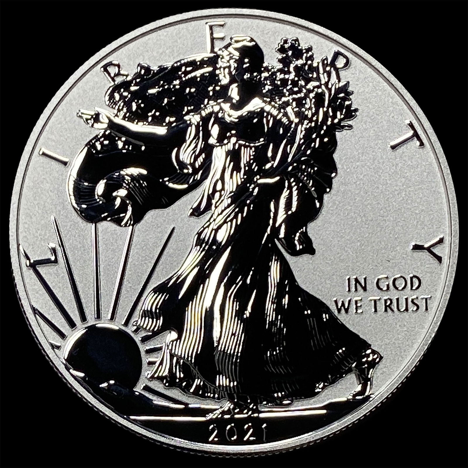 2021-W Silver American Eagle 1 oz GEM PROOF: 2021-W Silver American Eagle 1 oz GEM PROOF