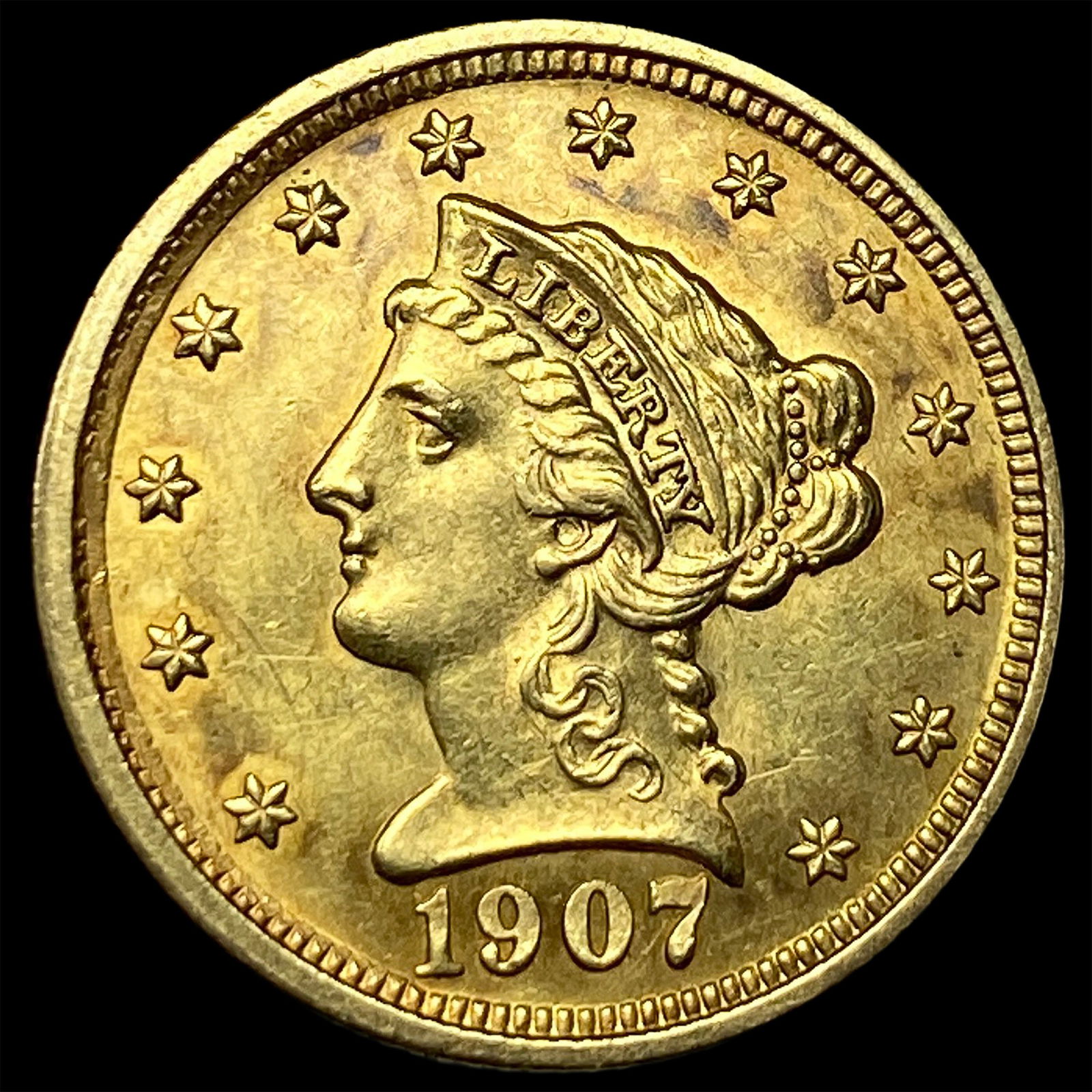 1907 Liberty Head $2.50 Gold Quarter Eagle UNCIRCULATED (1 of 2)