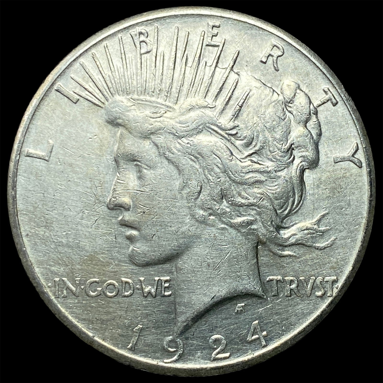 1924-S Silver Peace Dollar CLOSELY UNCIRCULATED (1 of 2)