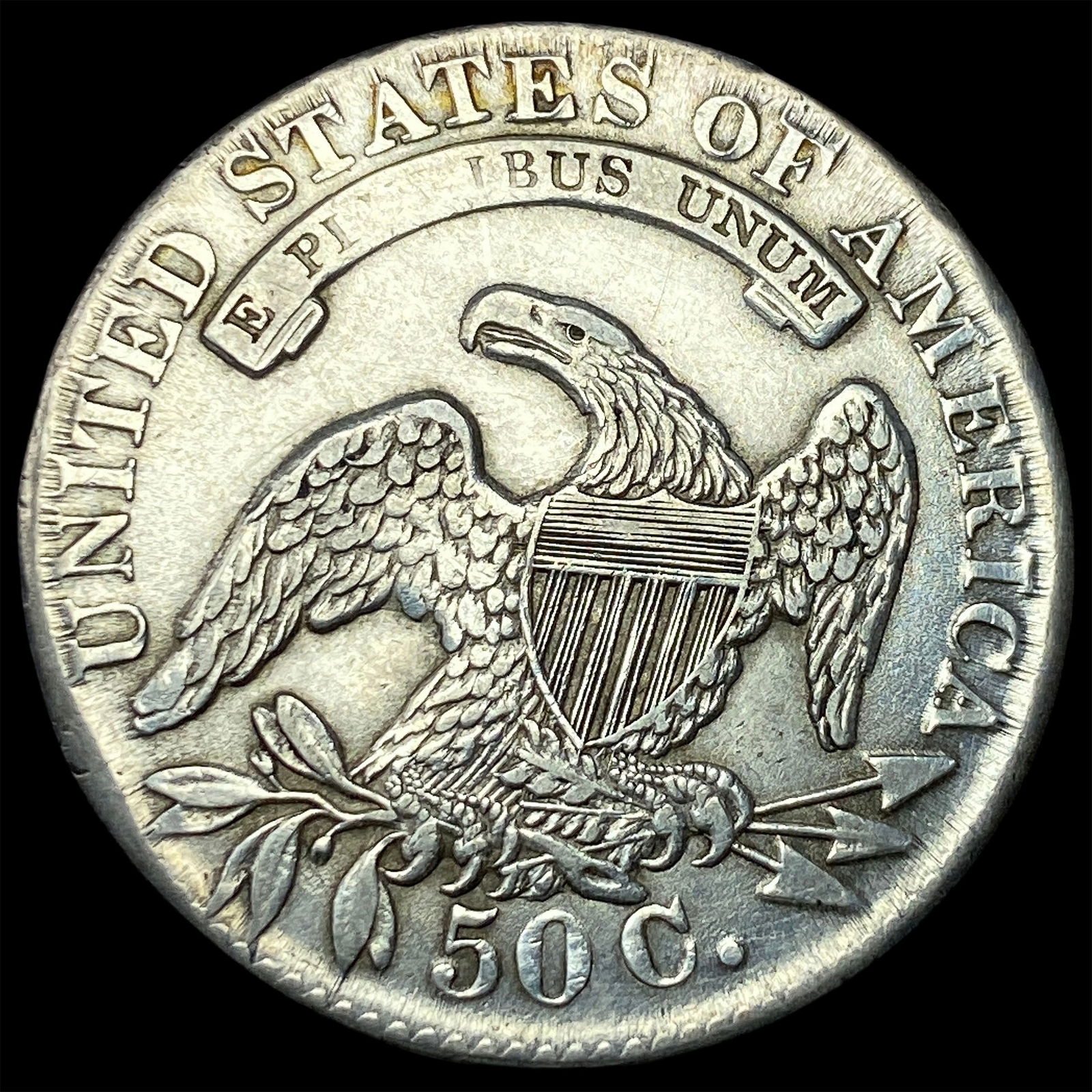 1833 Silver Capped Bust Half Dollar CLOSELY UNCIRCULATED - 2