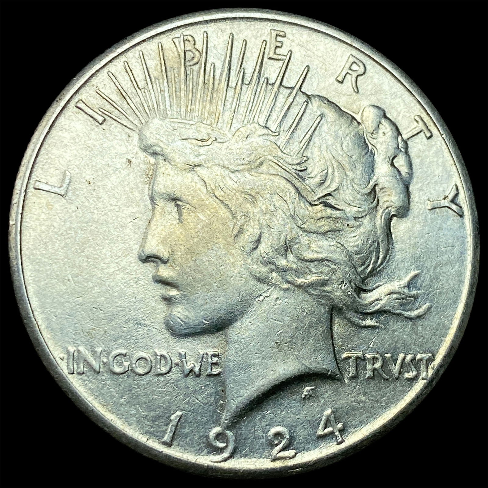 1924-S Silver Peace Dollar CLOSELY UNCIRCULATED: 1924-S Silver Peace Dollar CLOSELY UNCIRCULATED