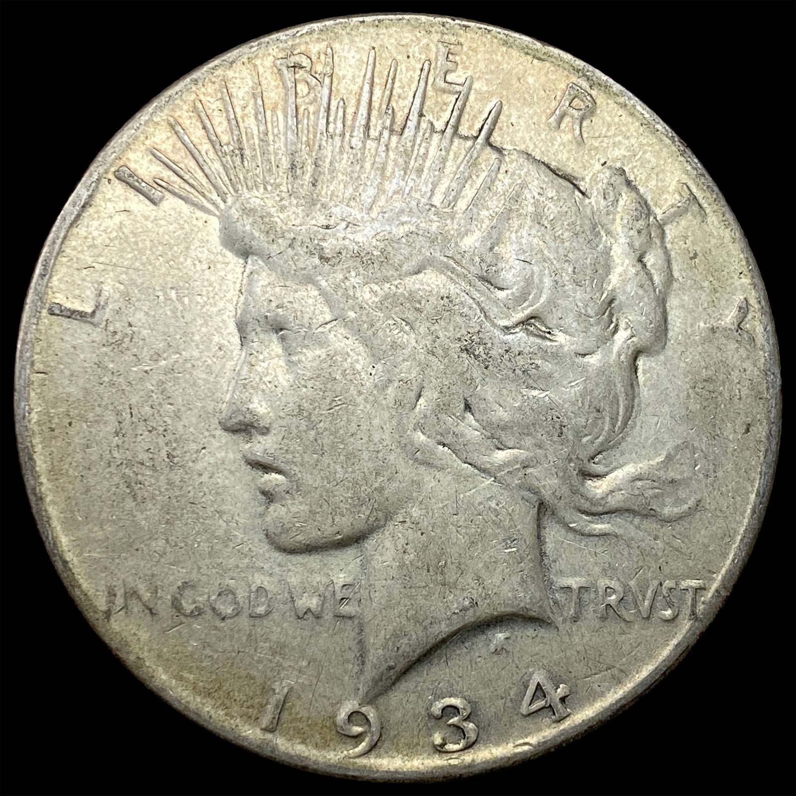 1934 Peace Silver Dollar LIGHTLY CIRCULATED: 1934 Peace Silver Dollar LIGHTLY CIRCULATED
