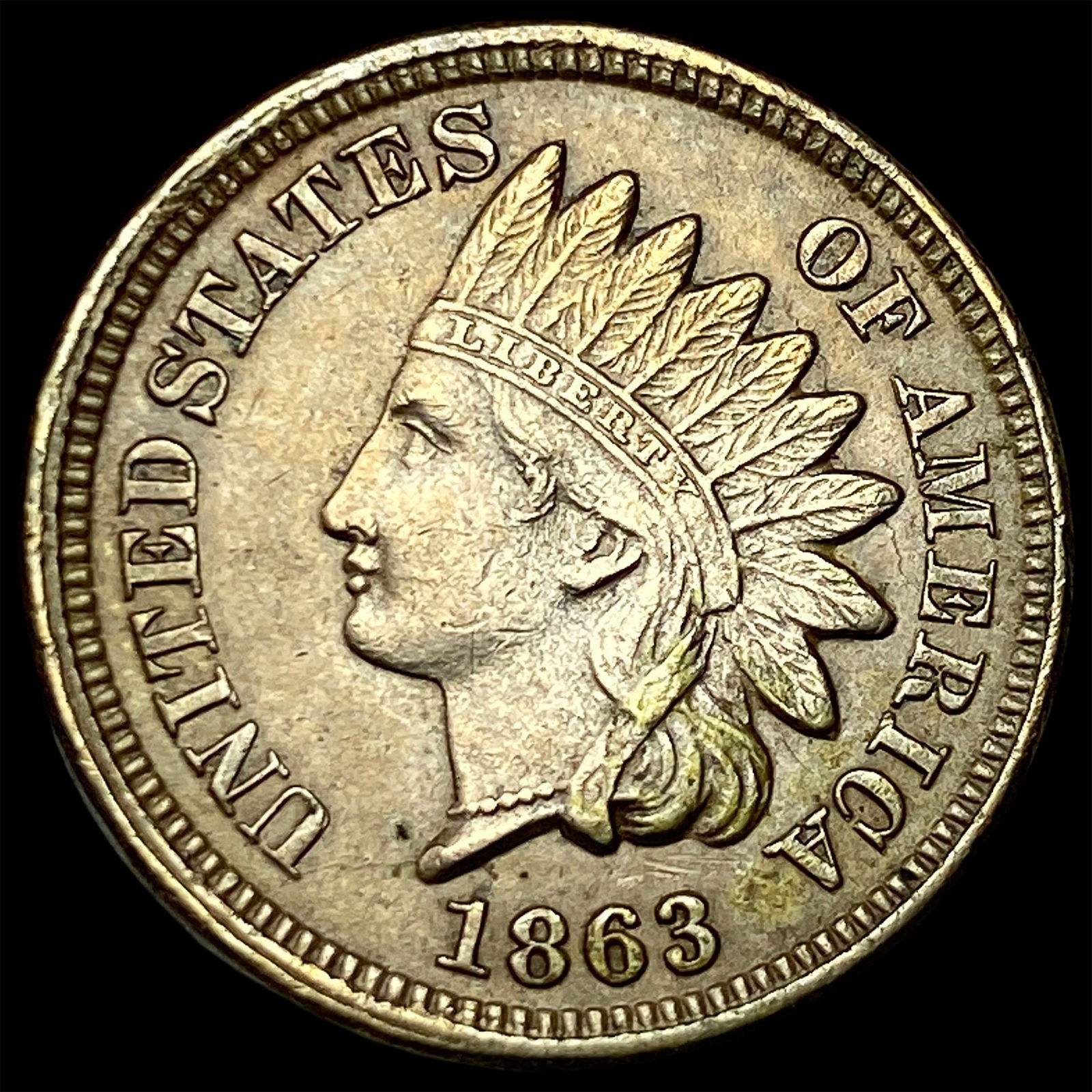 1863 Copper-Nickel Indian Head Cent CHOICE AU: 1863 Copper-Nickel Indian Head Cent CHOICE AU