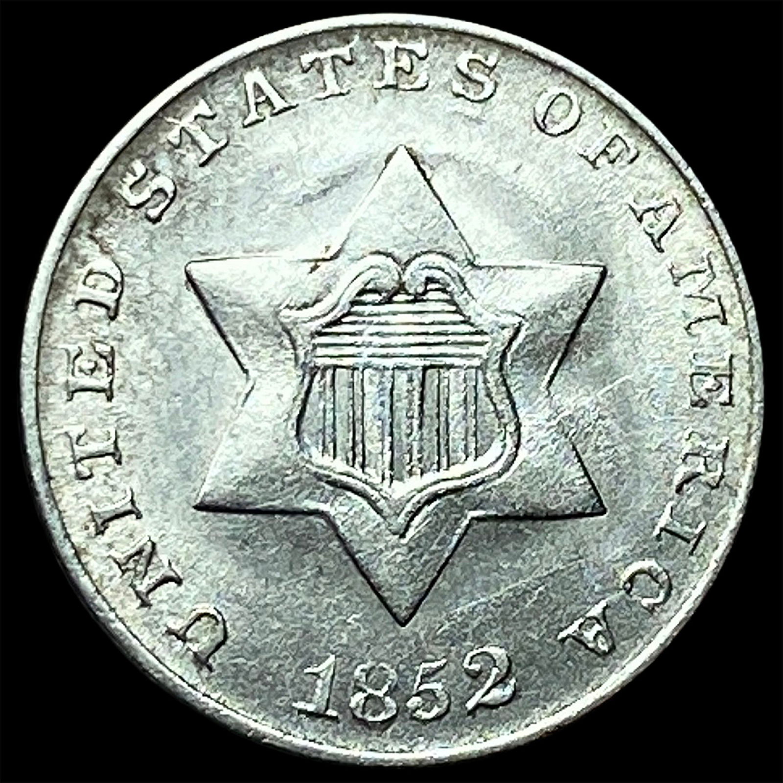 1852 Silver Three-Cent Piece UNCIRCULATED (1 of 2)