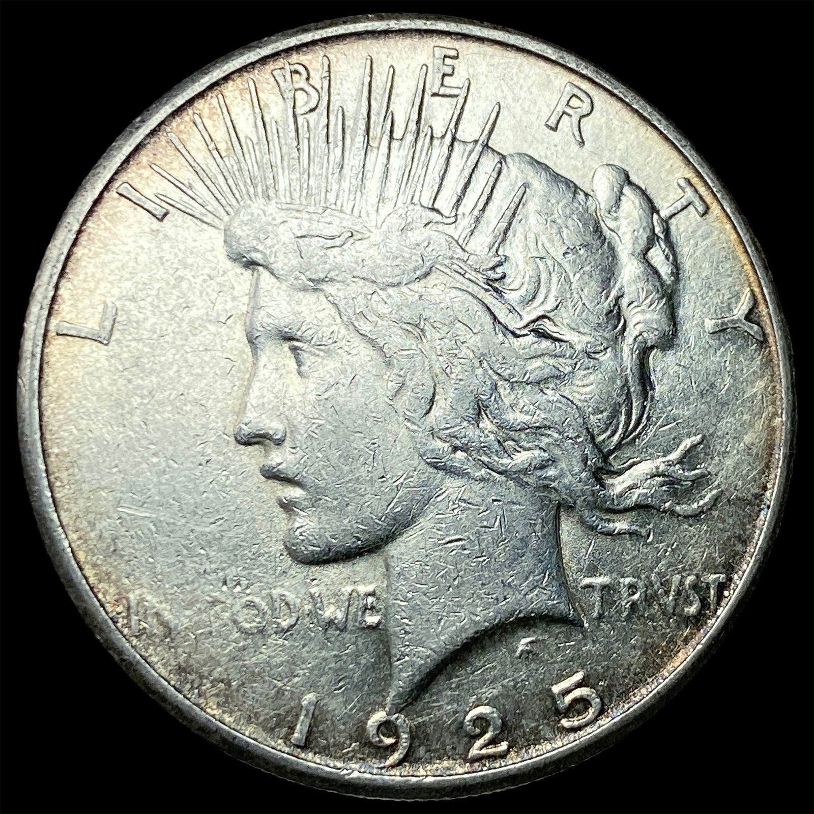 1925-S Silver Peace Dollar NEARLY UNCIRCULATED (1 of 2)
