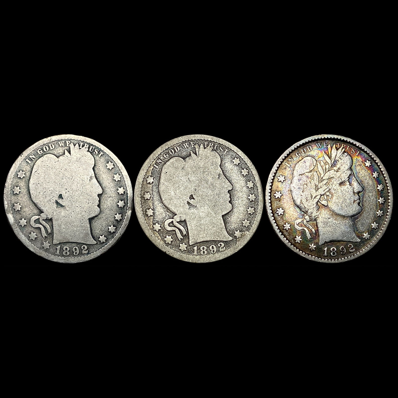 1892 Silver Barber Quarter NEARLY UNCIRCULATED (1 of 2)