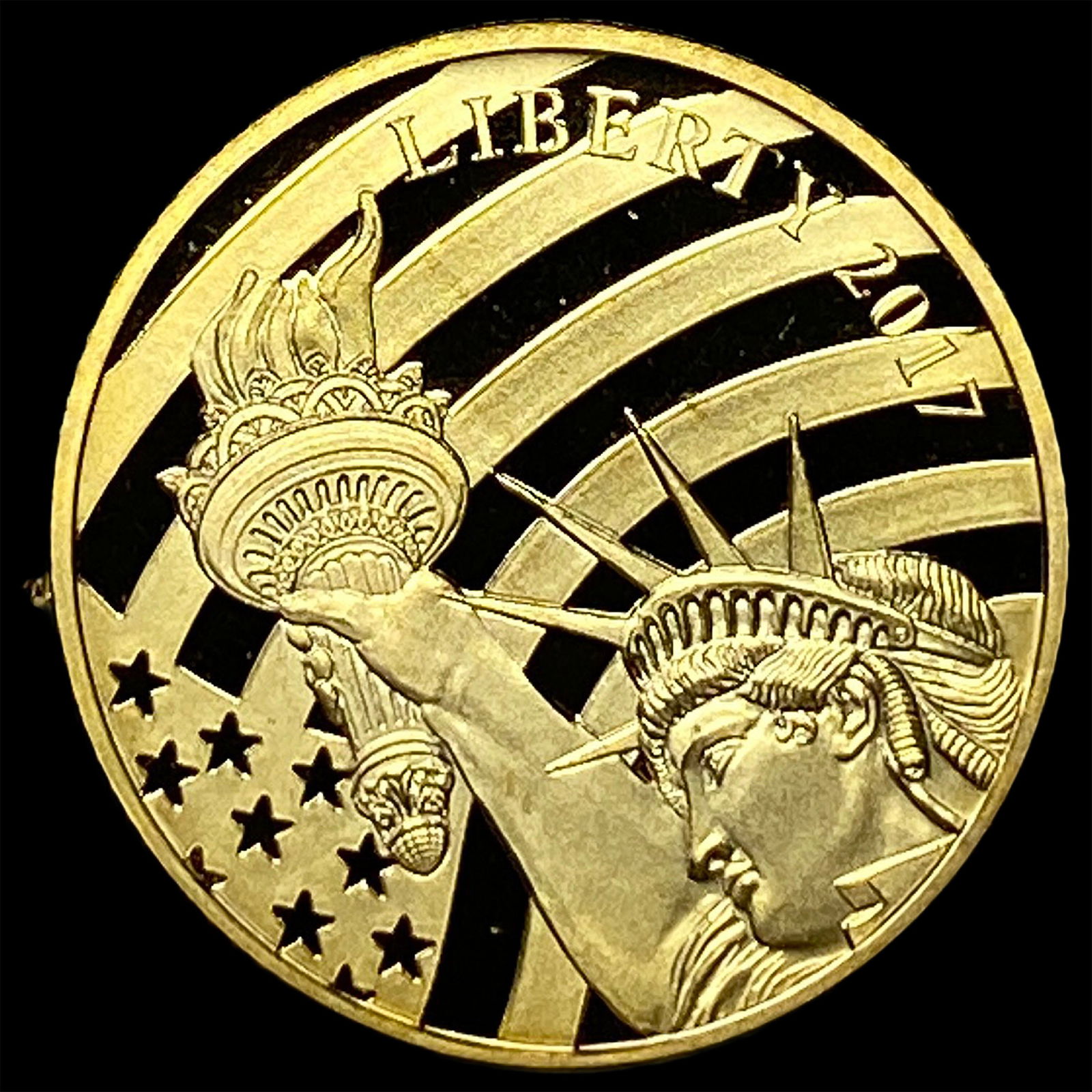 2017 Cook Islands 1/10 oz Gold $5 Liberty GEM PROOF: 2017 Cook Islands 1/10 oz Gold $5 Liberty GEM PROOF