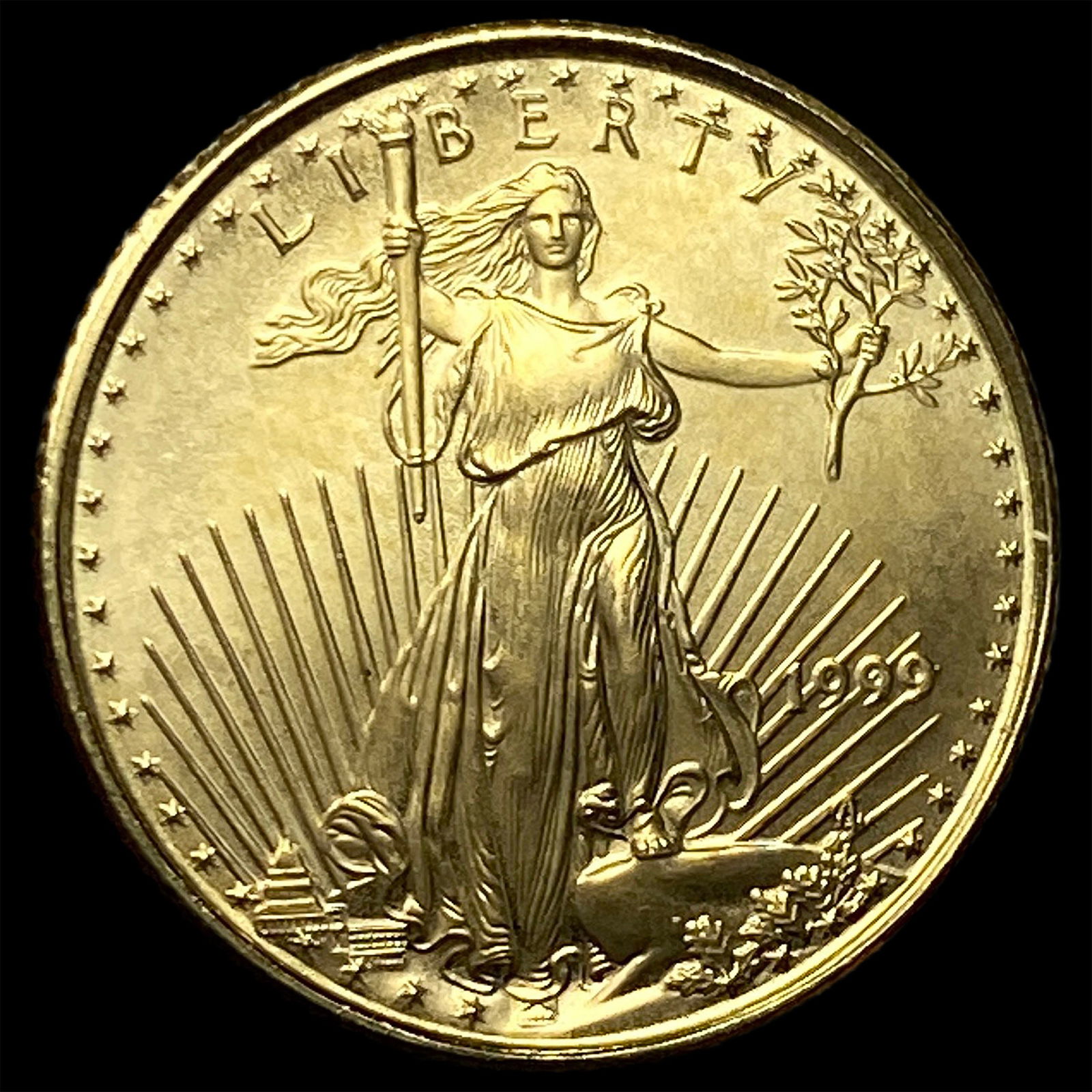 1996 1/10 oz Gold American Eagle $5 SUPERB GEM BU: 1996 1/10 oz Gold American Eagle $5 SUPERB GEM BU