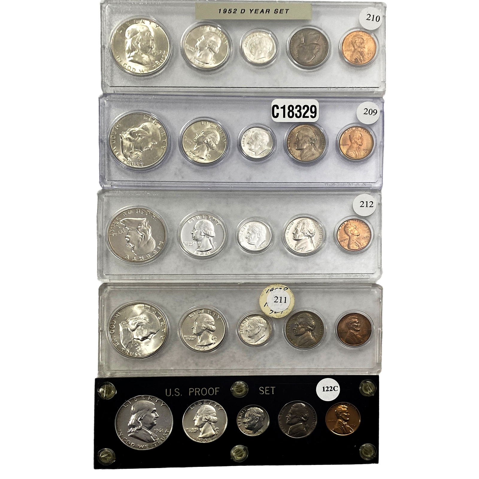 [5] 1951-1961 U.S. Proof Set Lot (1 of 2)