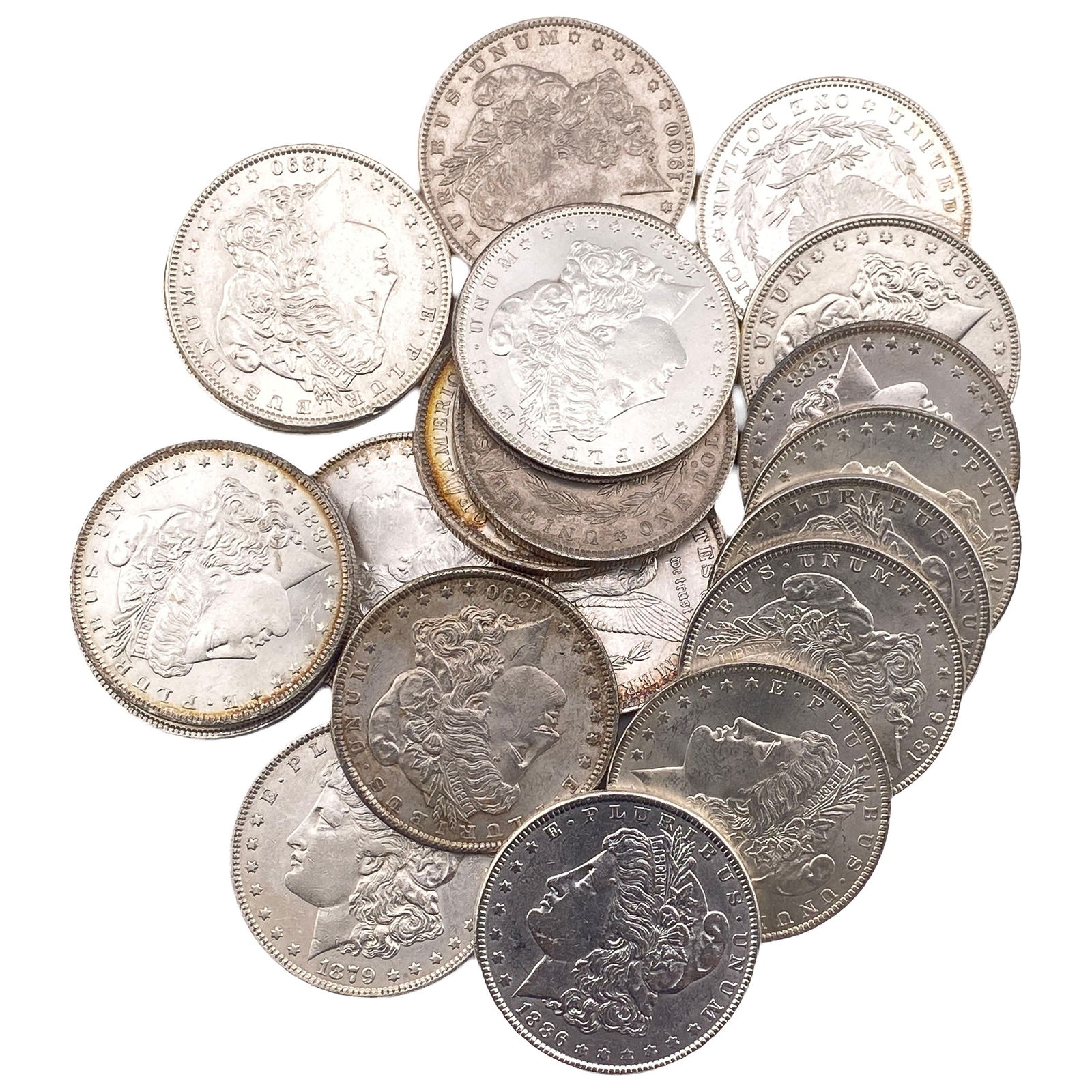 Various Dates Roll of Silver Morgan $1's: Various Dates Roll of Silver Morgan $1's