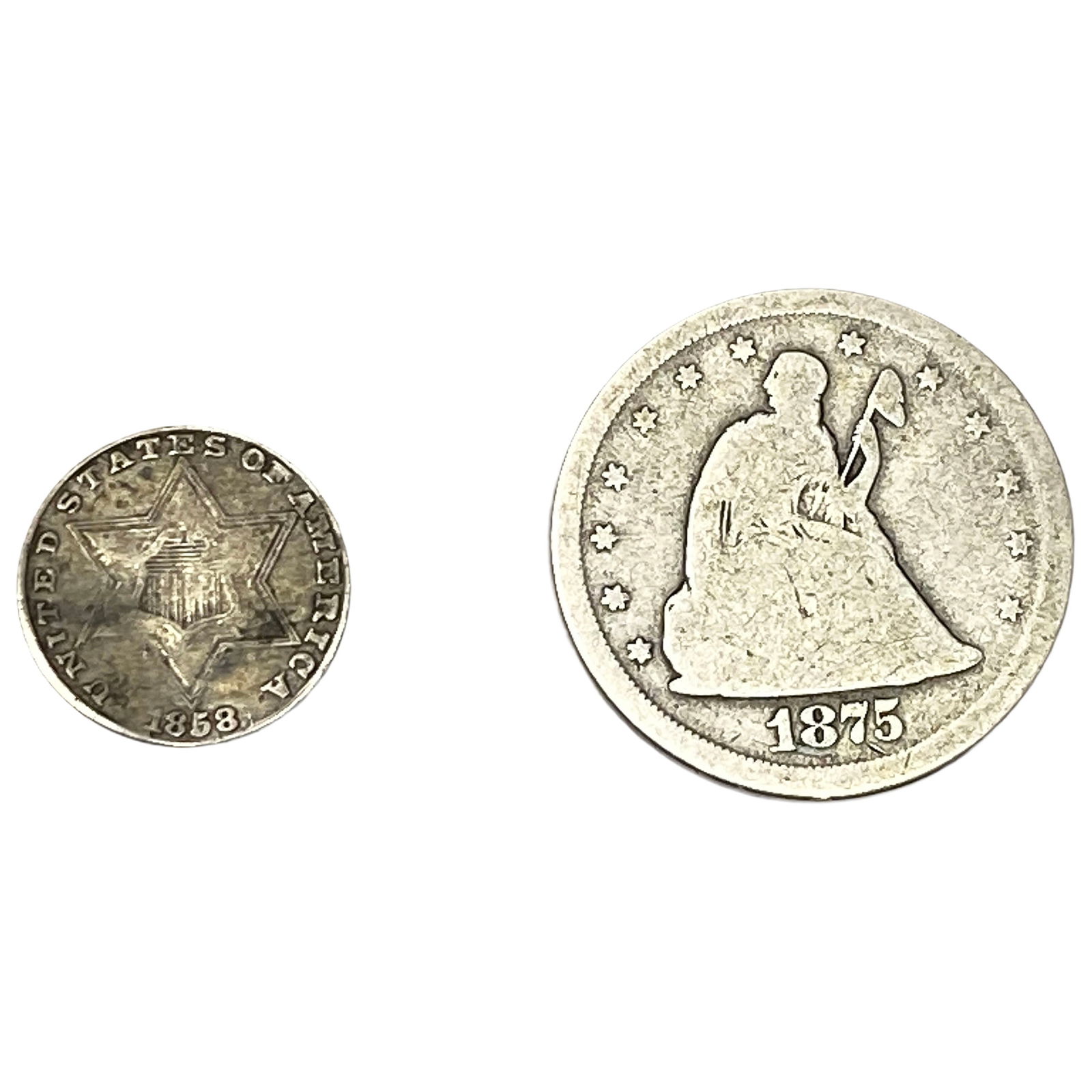 [2 Coins] 1858-1875 3C & 20C (1 of 2)