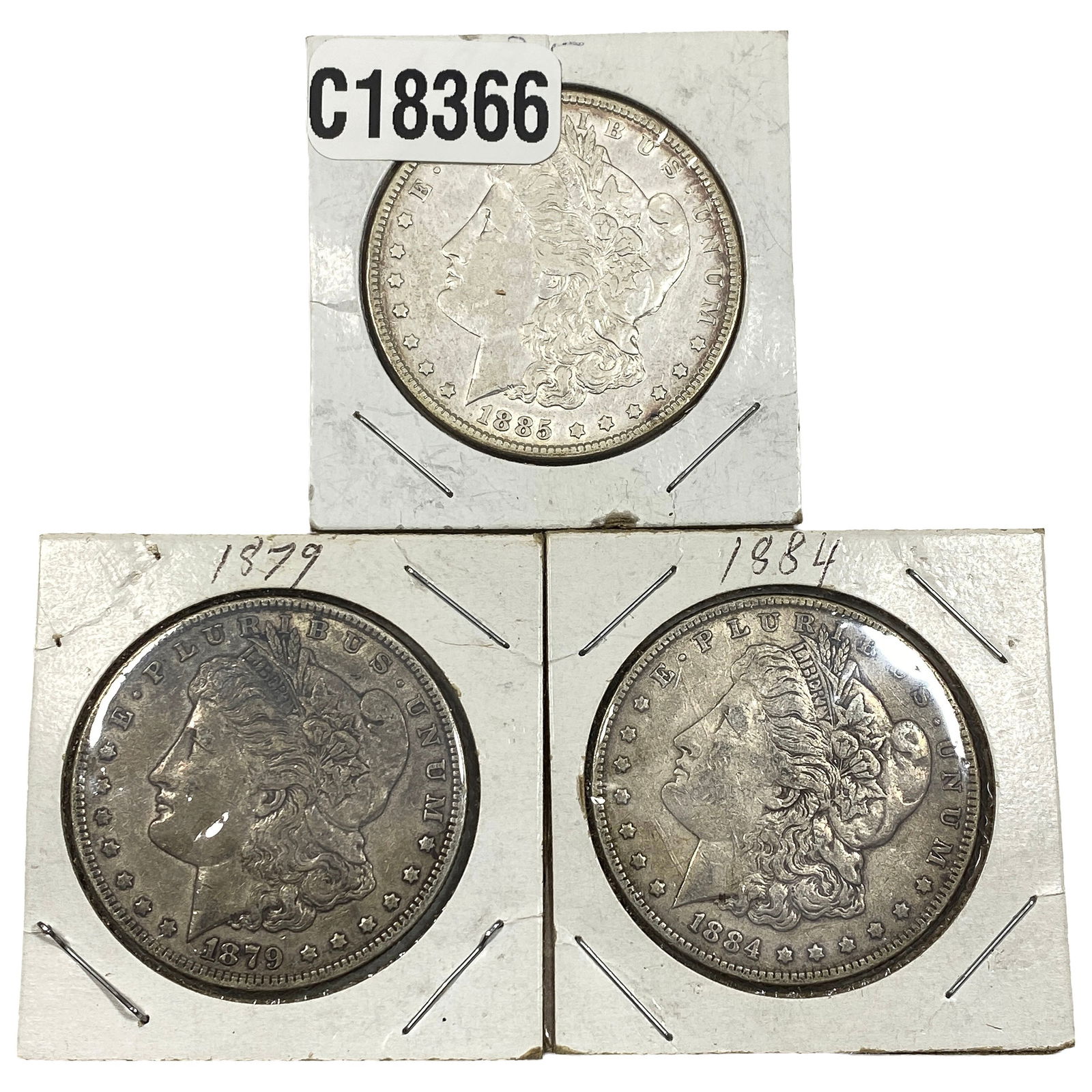 [3 Coins] 1879-1885 Morgan Silver Dollar: [3 Coins] 1879-1885 Morgan Silver Dollar