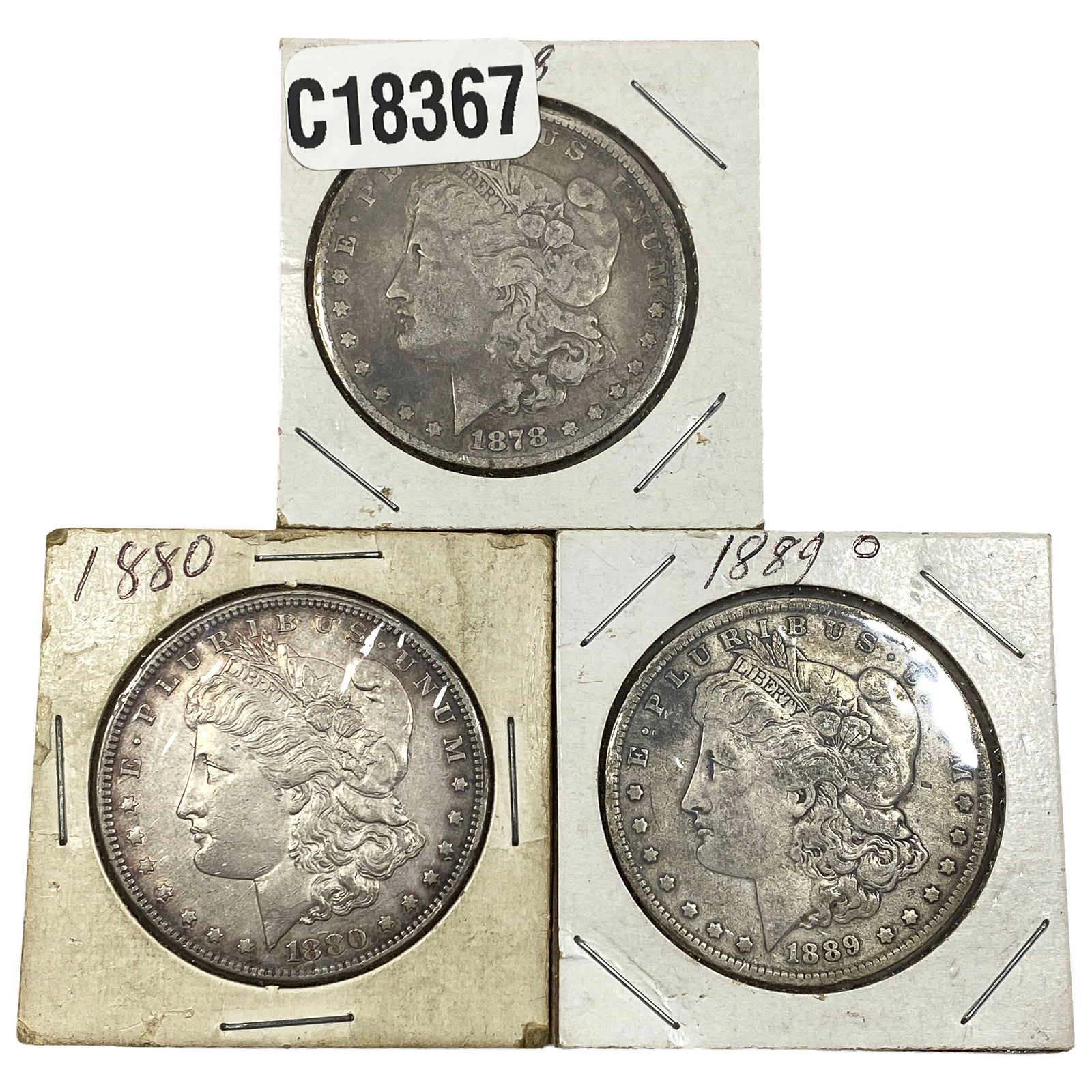 [3 Coins] 1878-1889 Morgan Silver Dollar: [3 Coins] 1878-1889 Morgan Silver Dollar