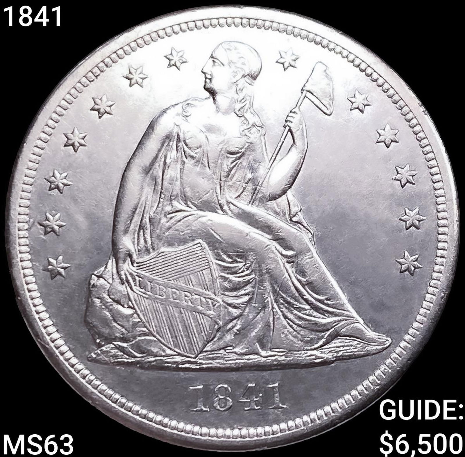 1841 Seated Liberty Dollar CHOICE BU: 1841 Seated Liberty Dollar CHOICE BU