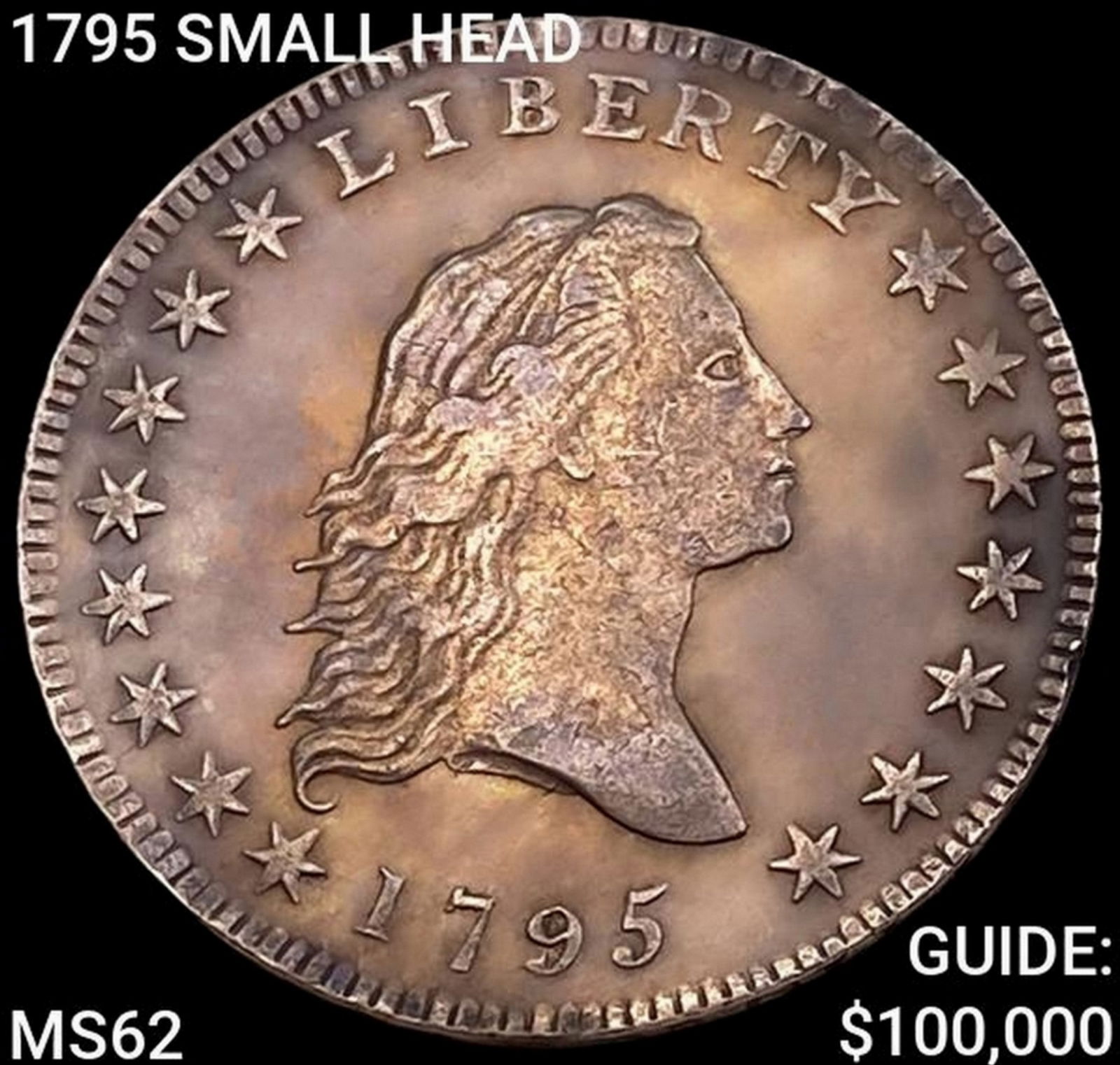 1795 SMALL HEAD Flowing Hair Half Dollar UNCIRCULATED: 1795 SMALL HEAD Flowing Hair Half Dollar UNCIRCULATED