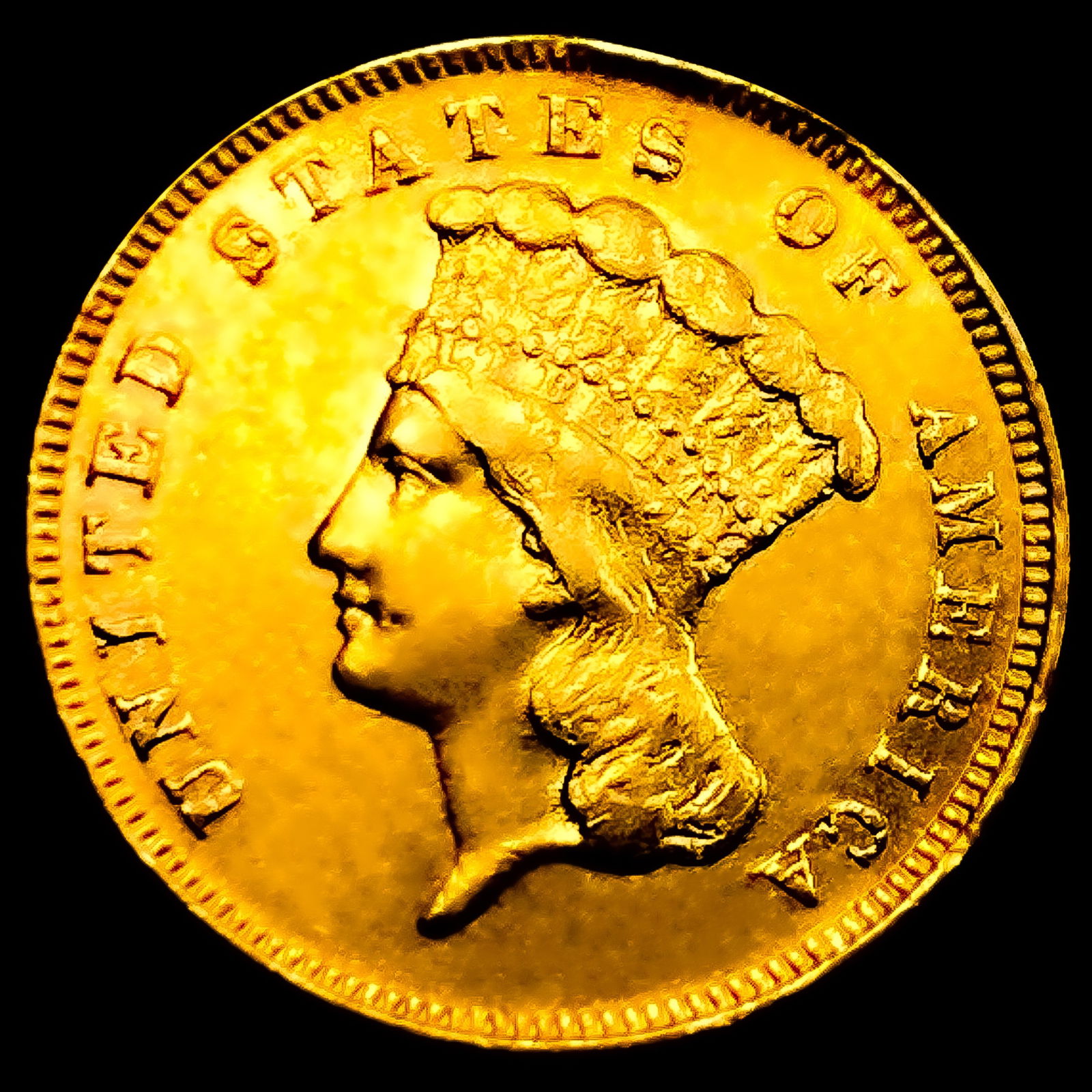 1889 $3 Gold Piece (1 of 2)