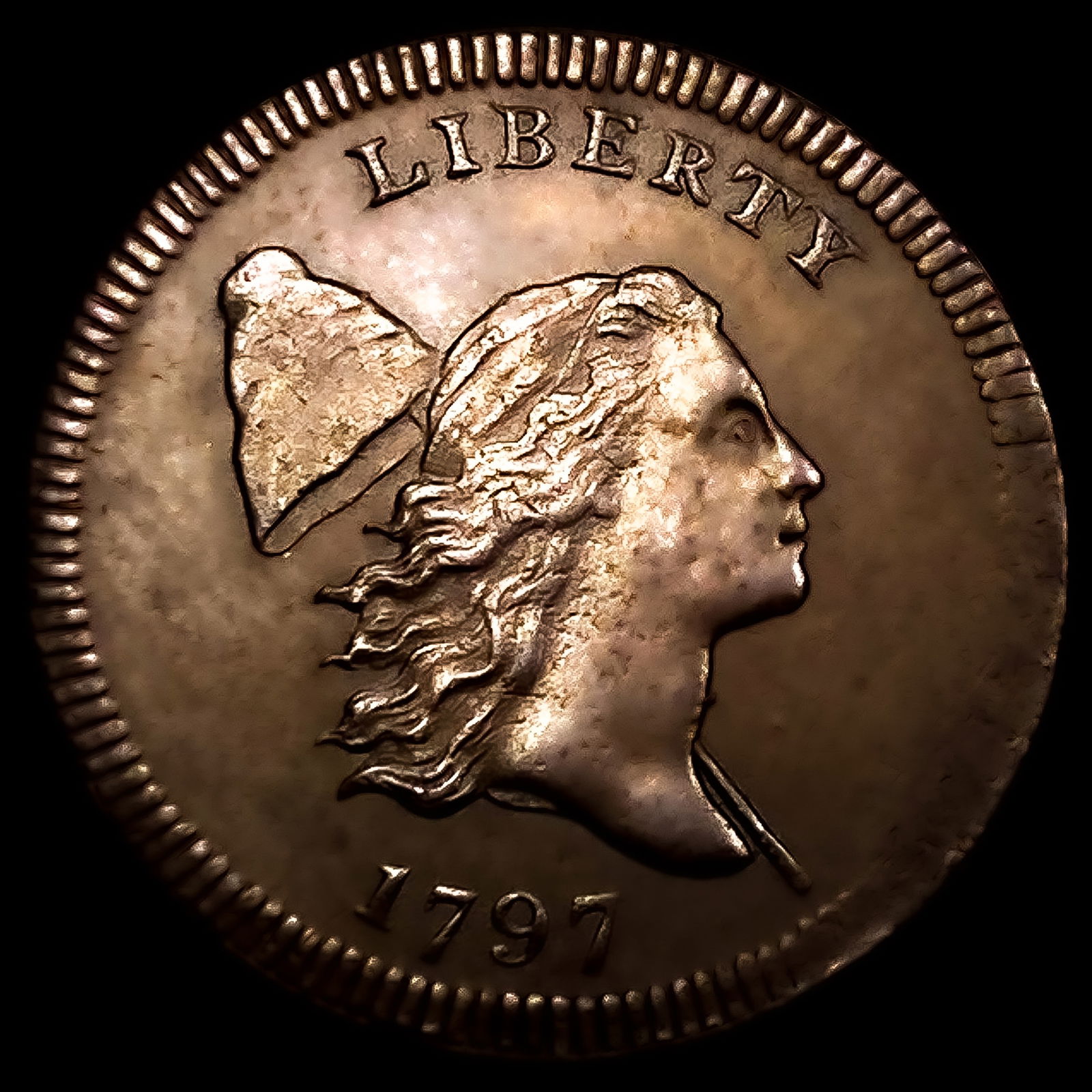 1797 Plain Edge Liberty Cap Half Cent (1 of 2)