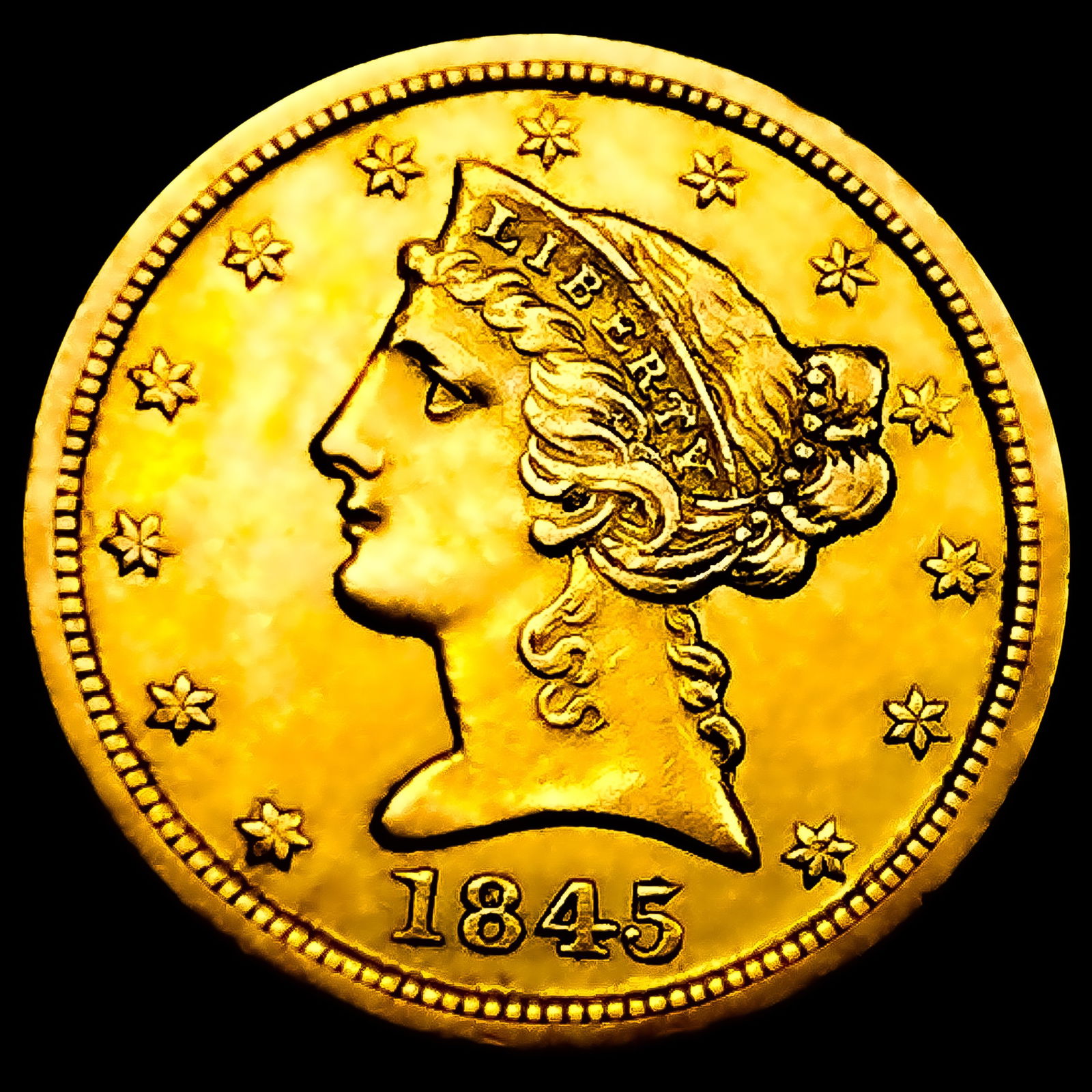 1845-O $5 Gold Half Eagle (1 of 2)