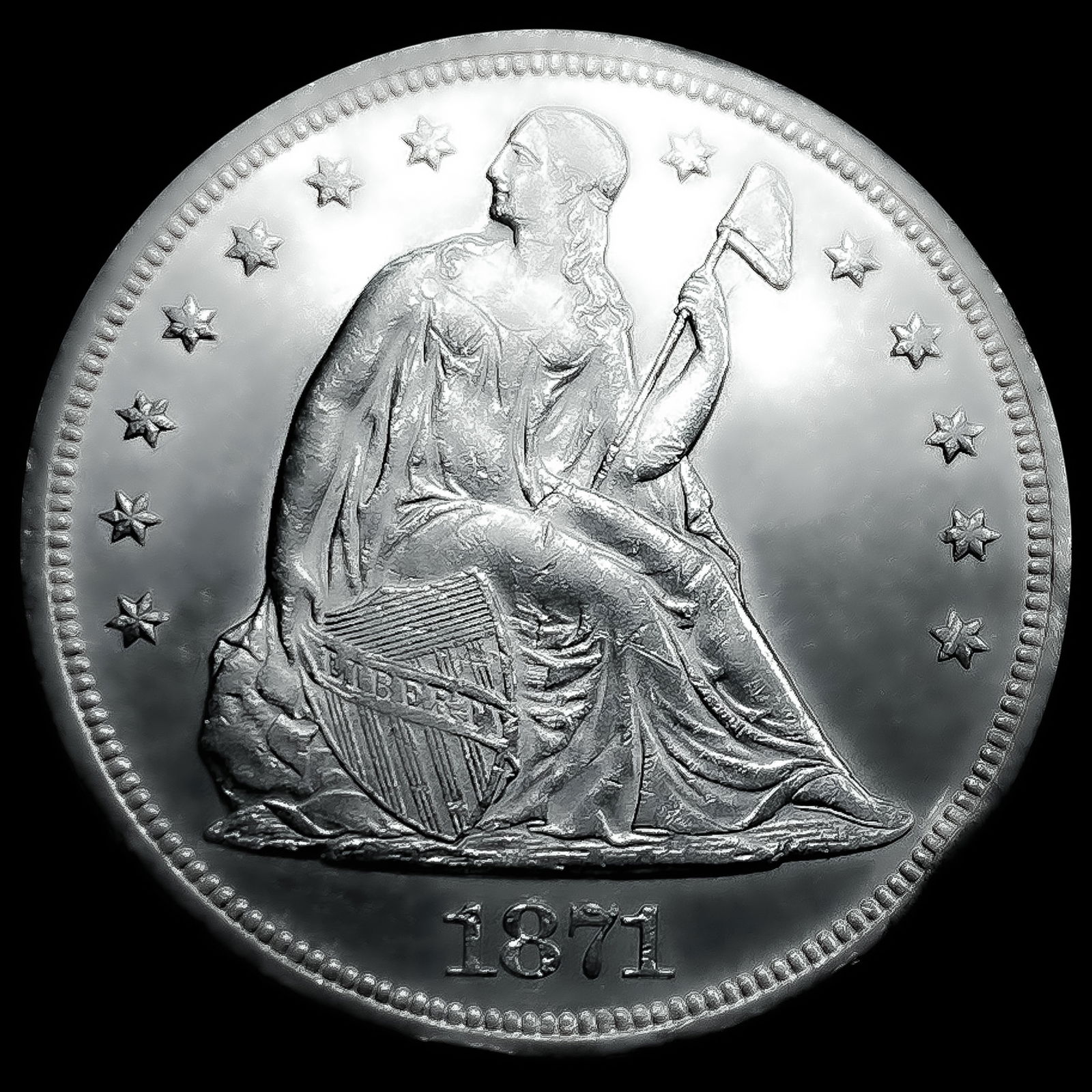 1871 Seated Liberty Dollar (1 of 2)