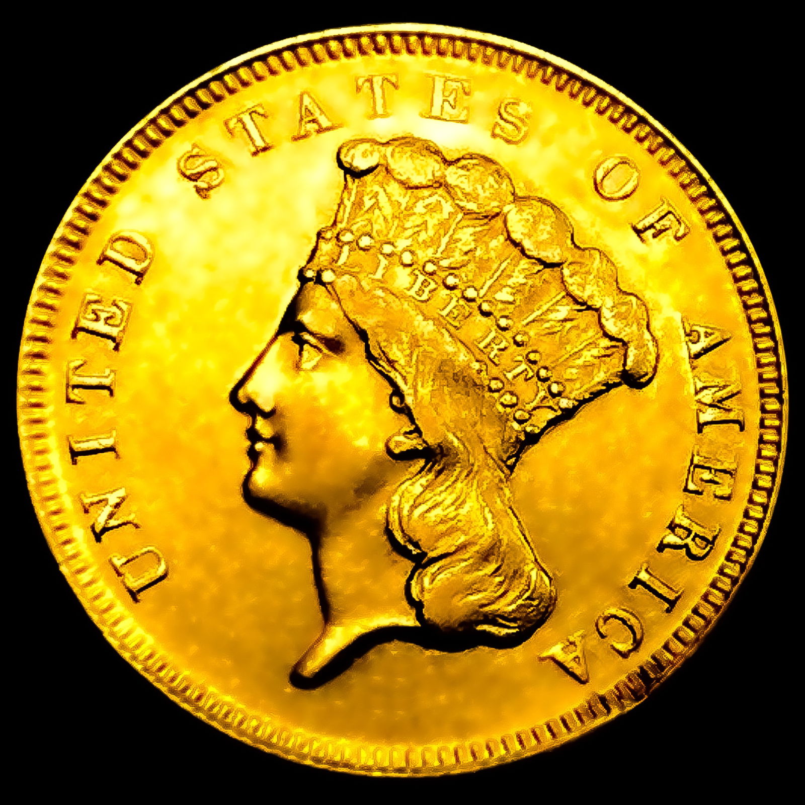 1871 $3 Gold Piece (1 of 2)