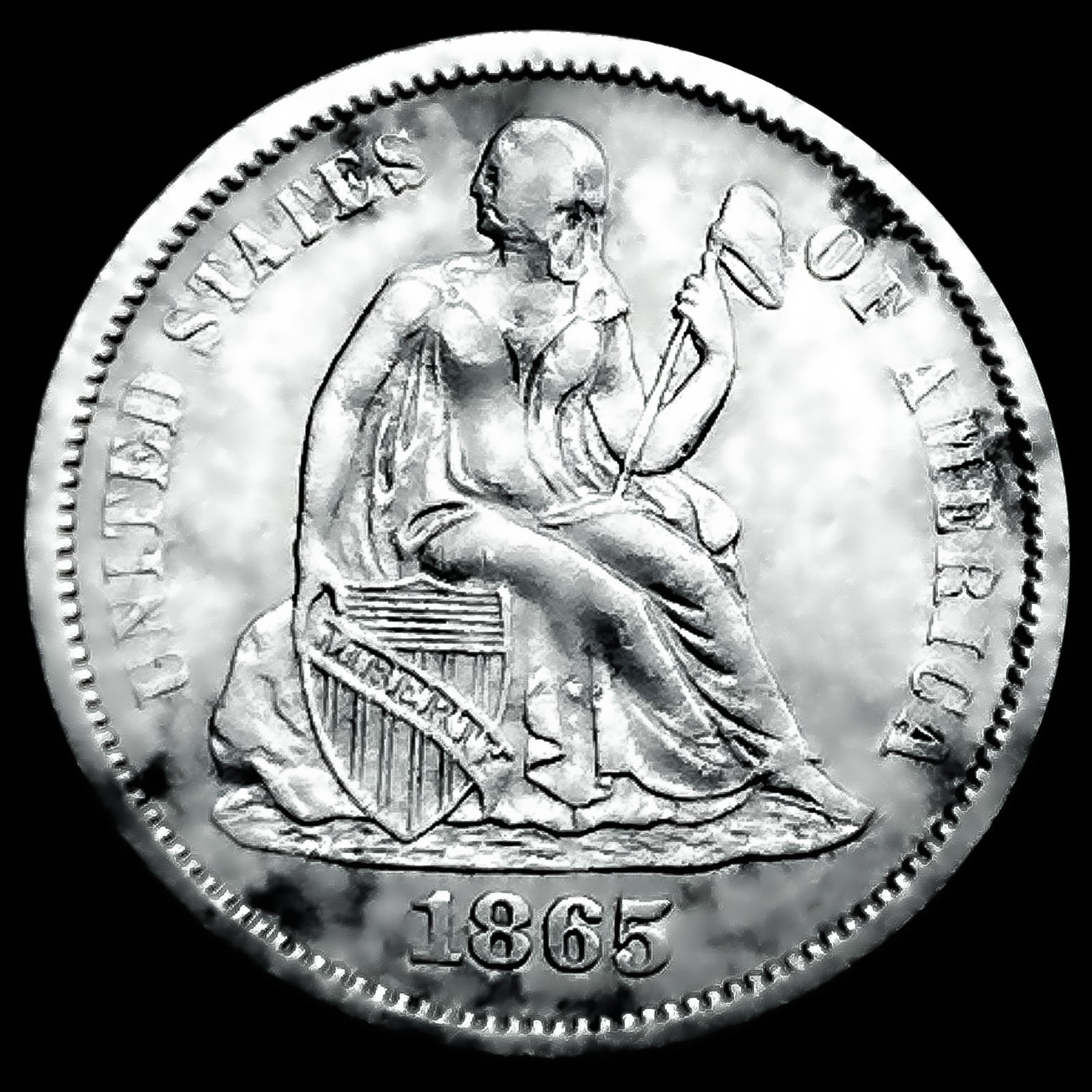 1865-S Seated Liberty Dime (1 of 2)
