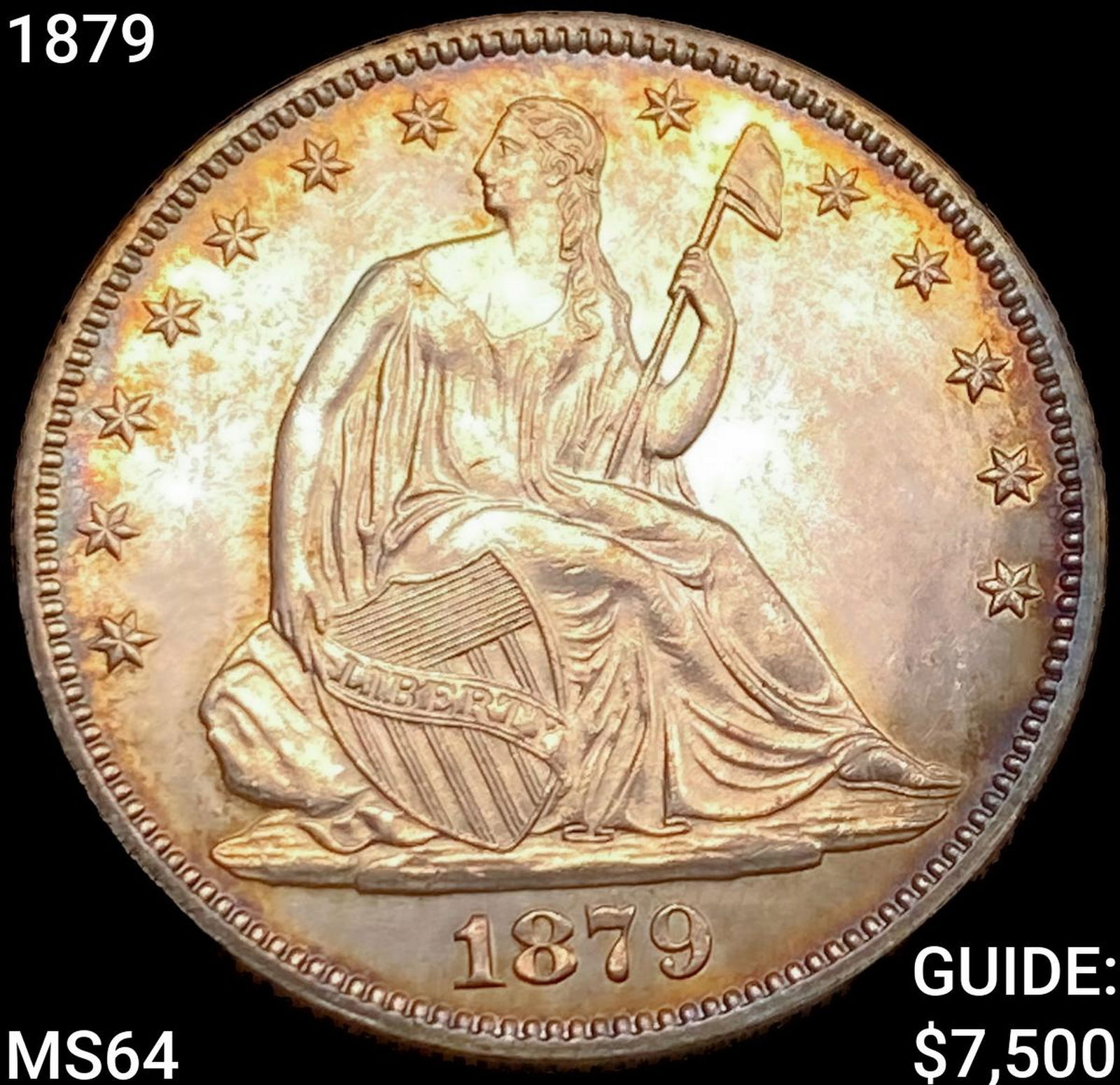 1879 Seated Liberty Half Dollar CHOICE BU: 1879 Seated Liberty Half Dollar CHOICE BU