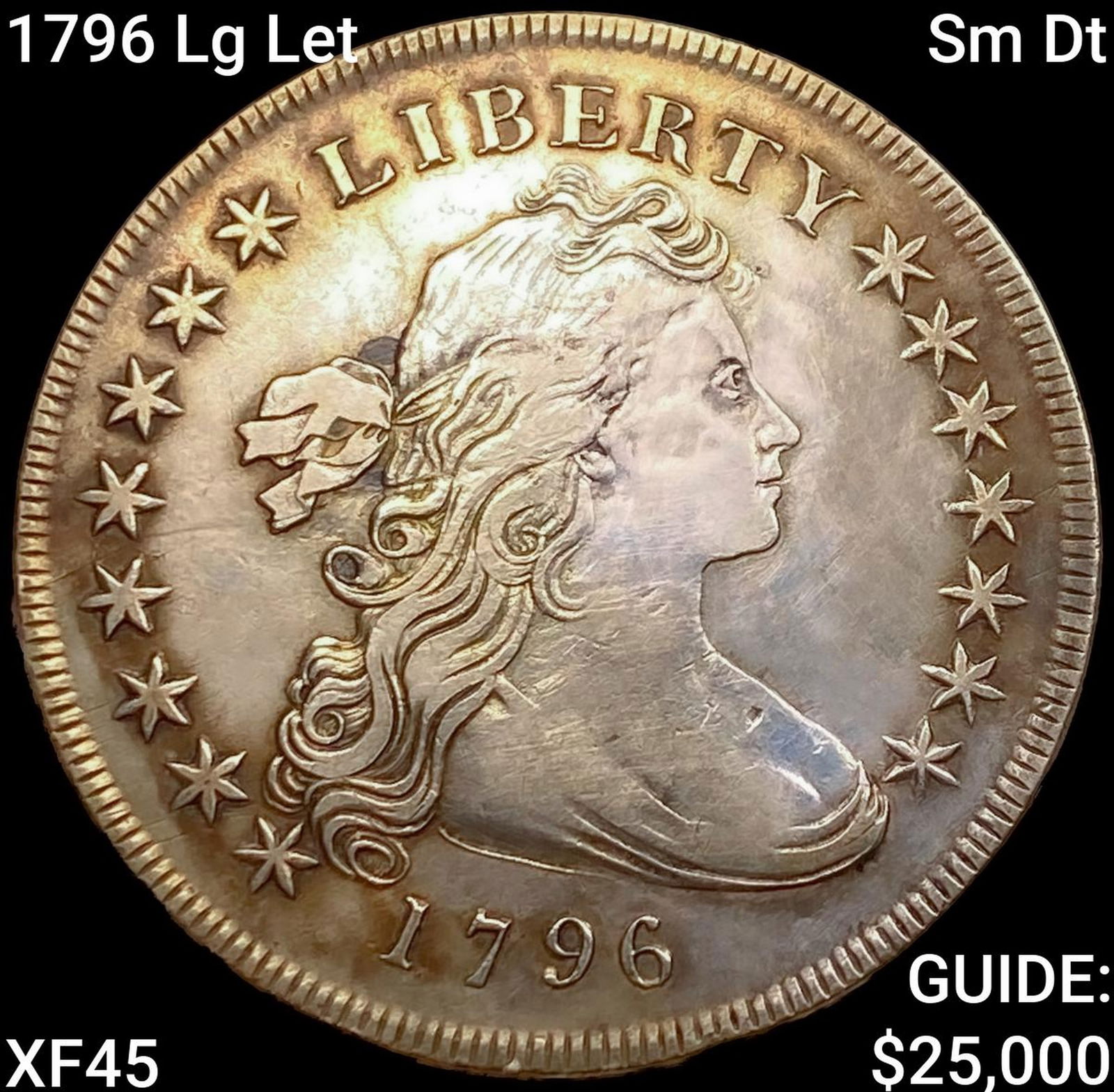 1796 Lg Let Sm Dt Draped Bust Dollar NEARLY UNCIRCULATED (1 of 2)