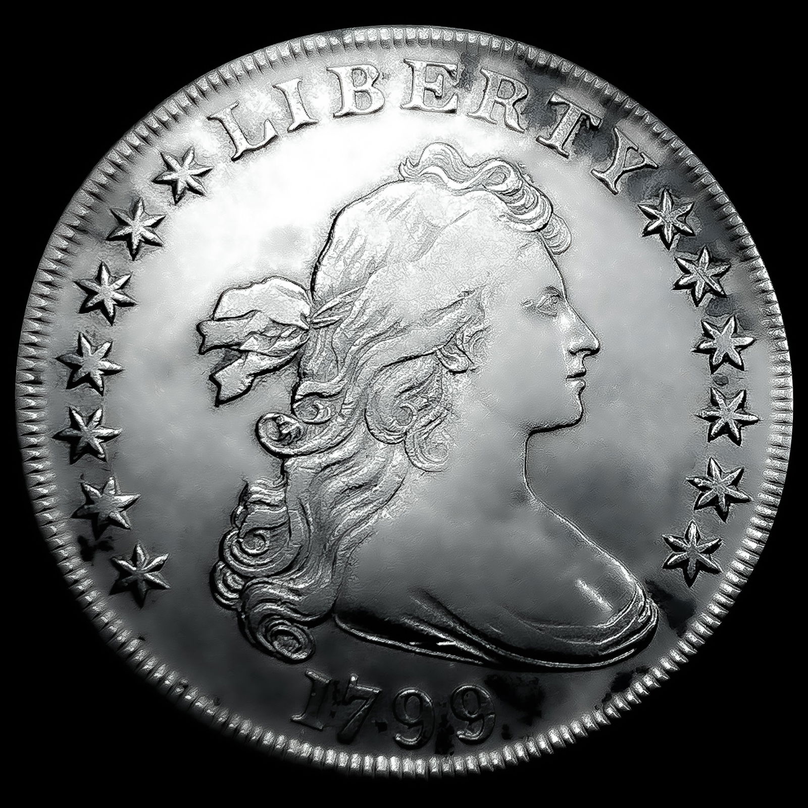 1799/8 13 Stars Draped Bust Dollar (1 of 2)