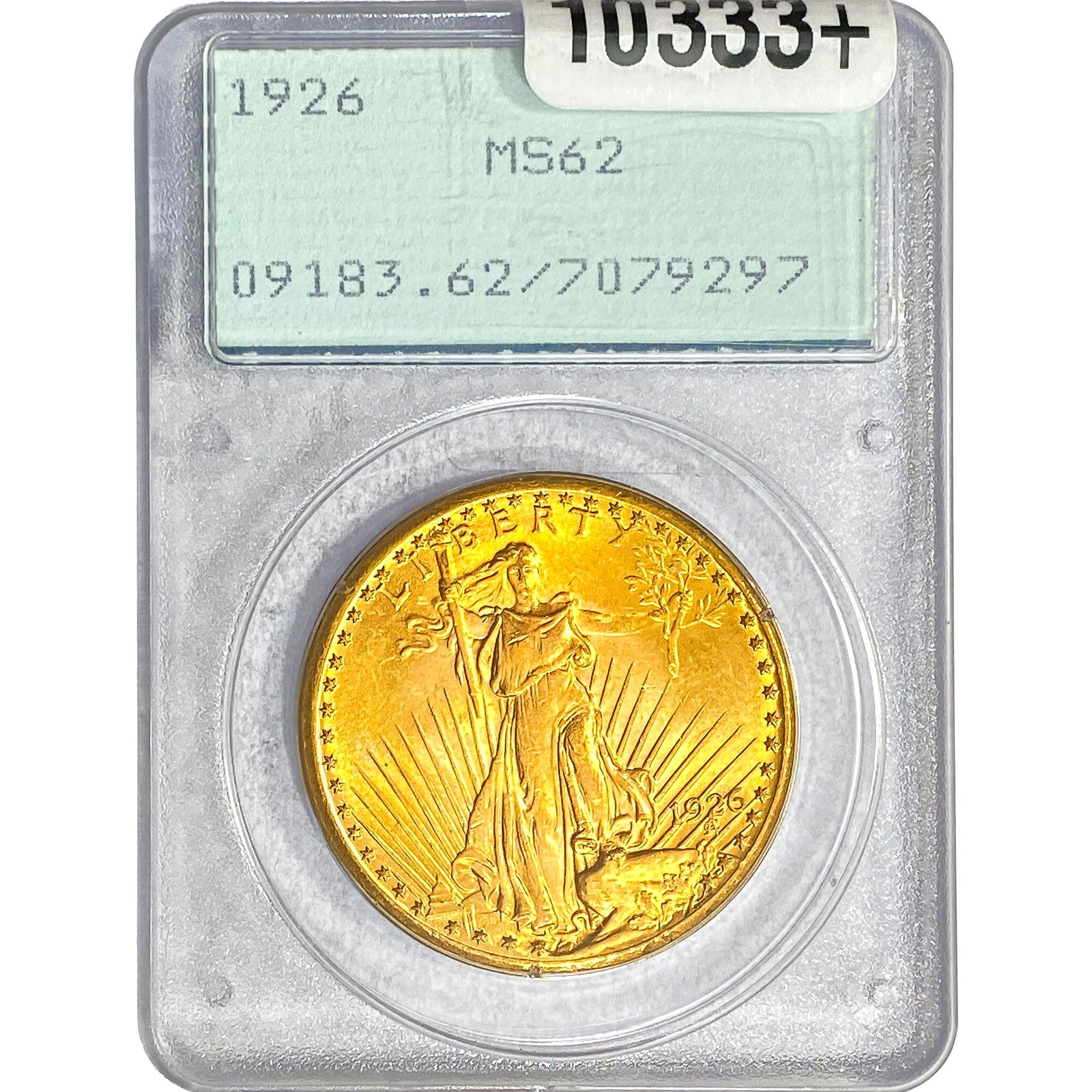 1926 $20 Gold Double Eagle PCGS MS62: 1926 $20 Gold Double Eagle PCGS MS62