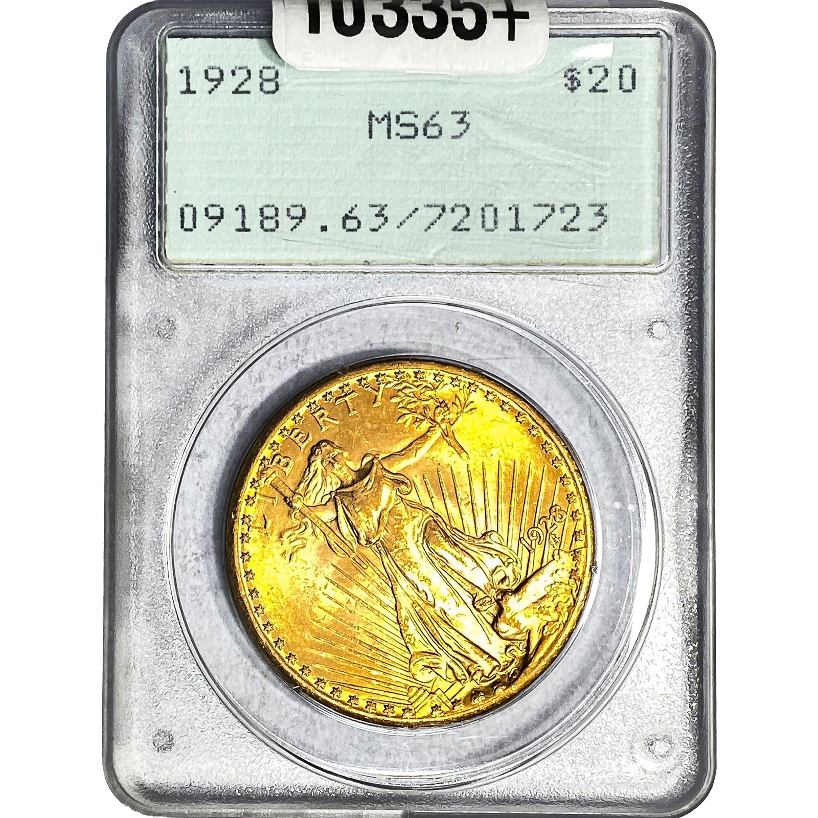 1928 $20 Gold Double Eagle PCGS MS63: 1928 $20 Gold Double Eagle PCGS MS63