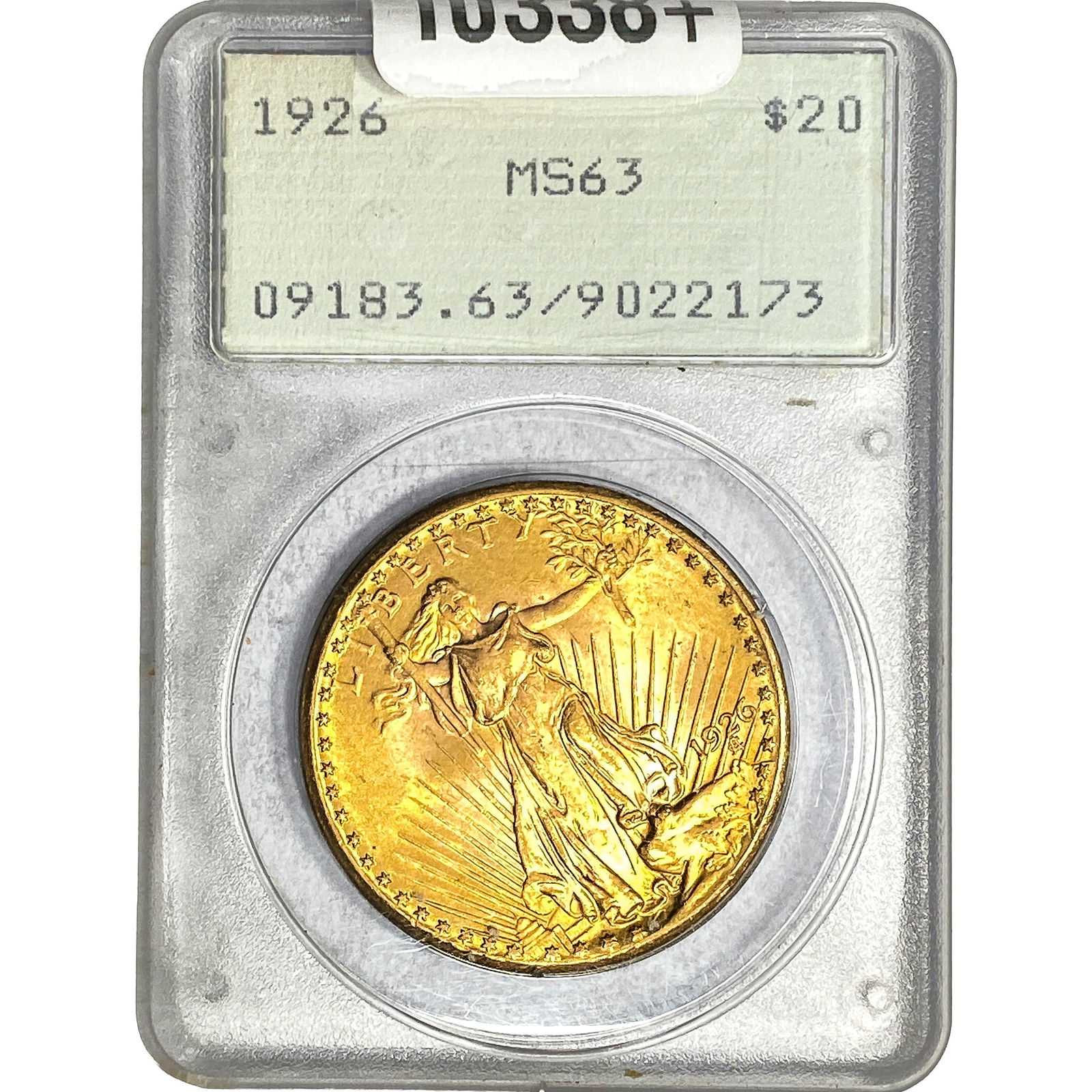 1926 $20 Gold Double Eagle PCGS MS63: 1926 $20 Gold Double Eagle PCGS MS63