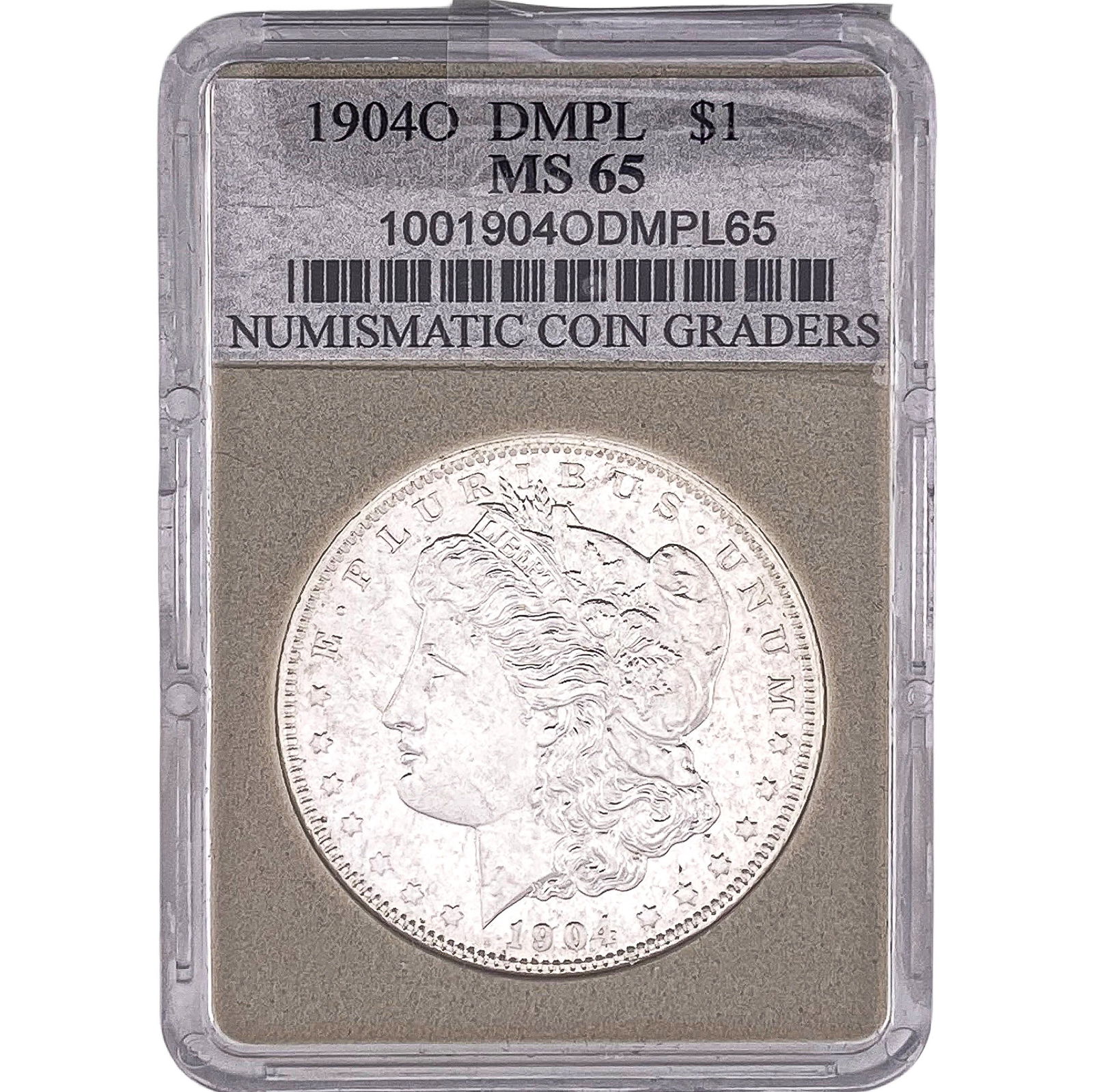 1904-O Morgan Silver Dollar NGC MS65 DMPL: 1904-O Morgan Silver Dollar NGC MS65 DMPL
