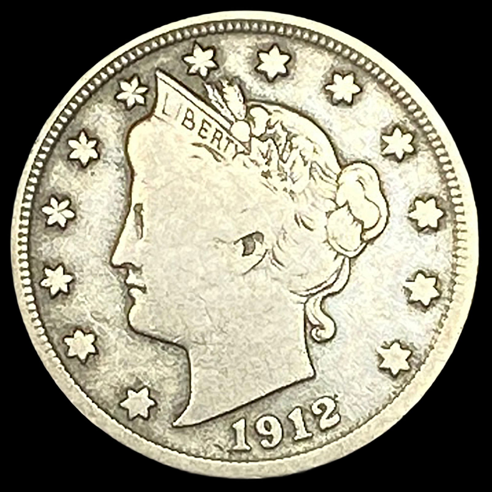 1912-S Liberty Head Nickel NICELY CIRCULATED: 1912-S Liberty Head Nickel NICELY CIRCULATED