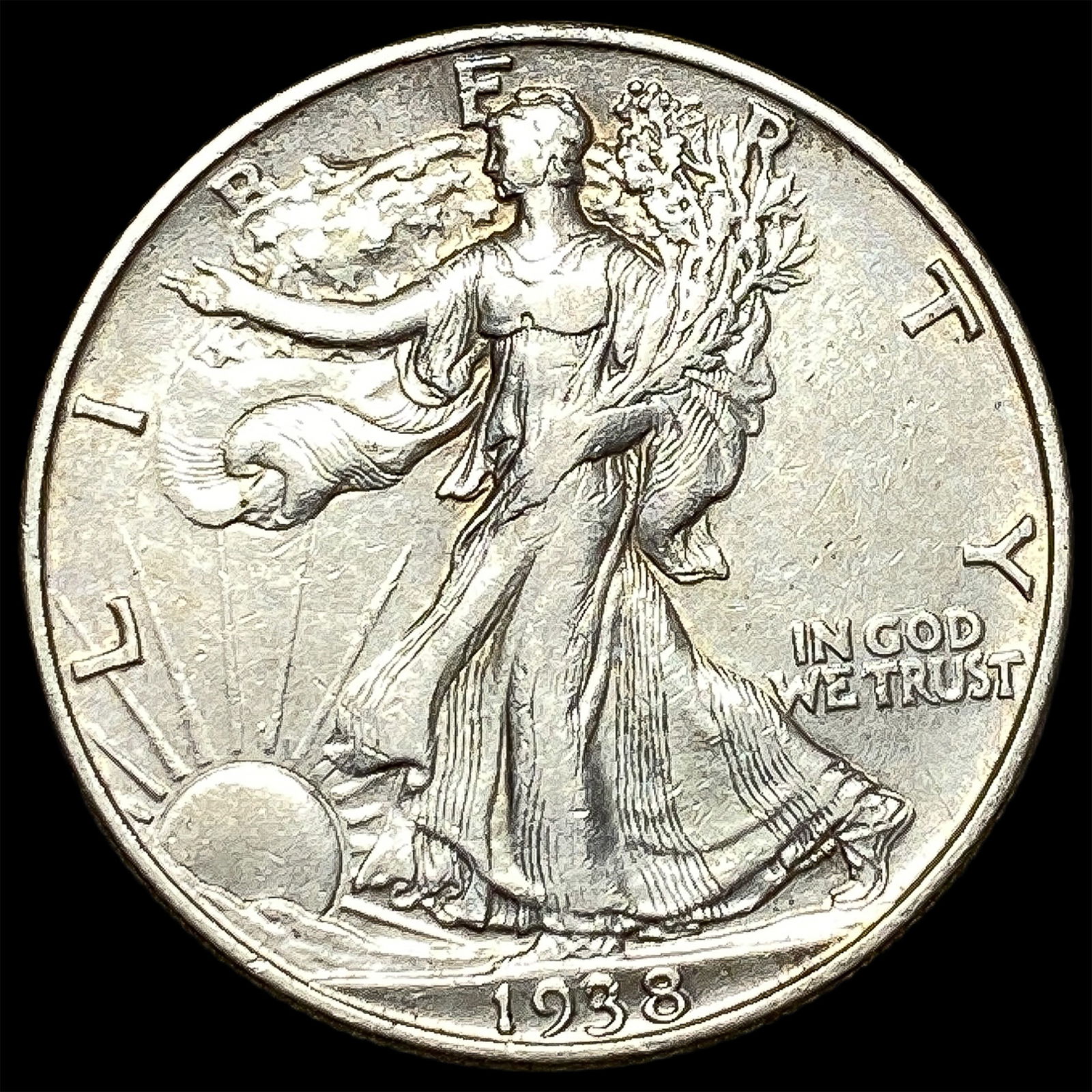 1938-D Silver Walking Liberty Half Dollar CLOSELY UNCIRCULATED (1 of 2)