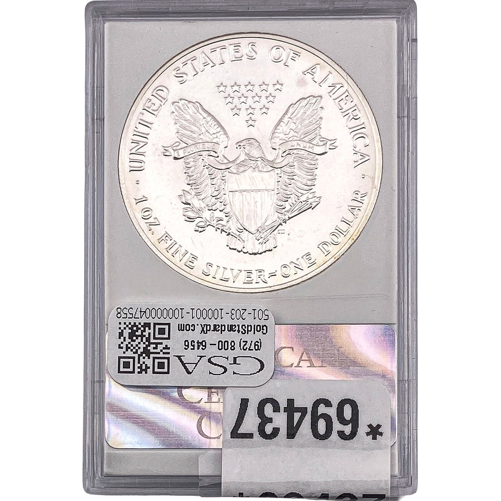 1992 Silver Eagle ACC MS70 - 2