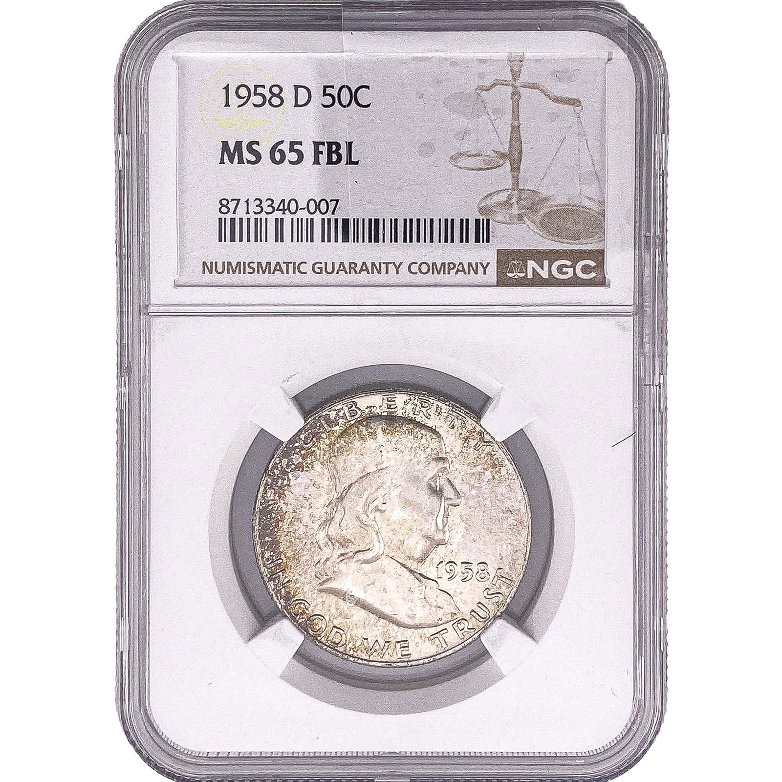 1958-D Franklin Half Dollar NGC MS65 FBL (1 of 2)