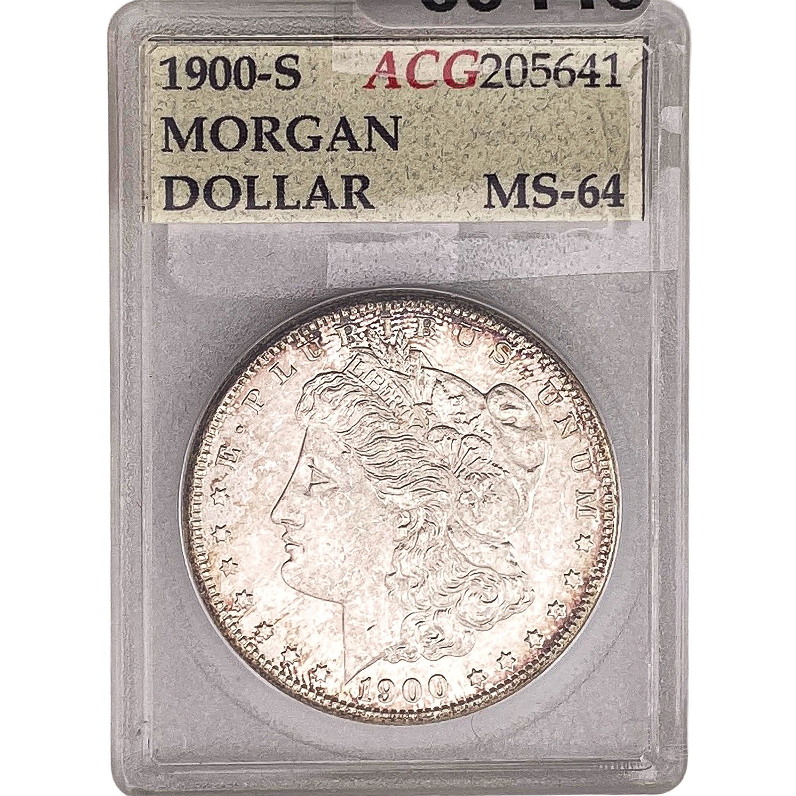 1900-S Morgan Silver Dollar ACG MS64: 1900-S Morgan Silver Dollar ACG MS64