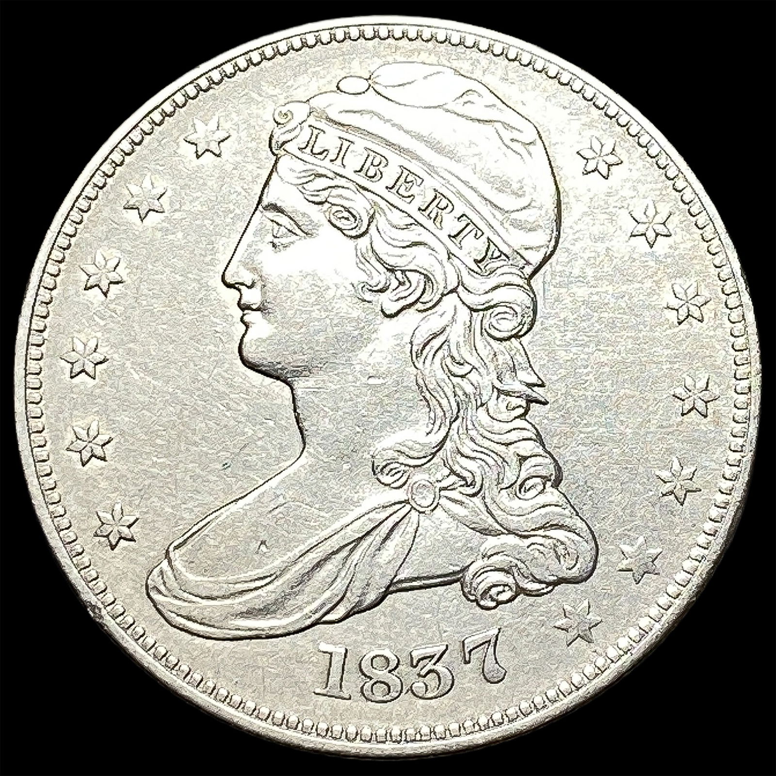 1837 Capped Bust Half Dollar CLOSELY UNCIRCULATED (1 of 2)