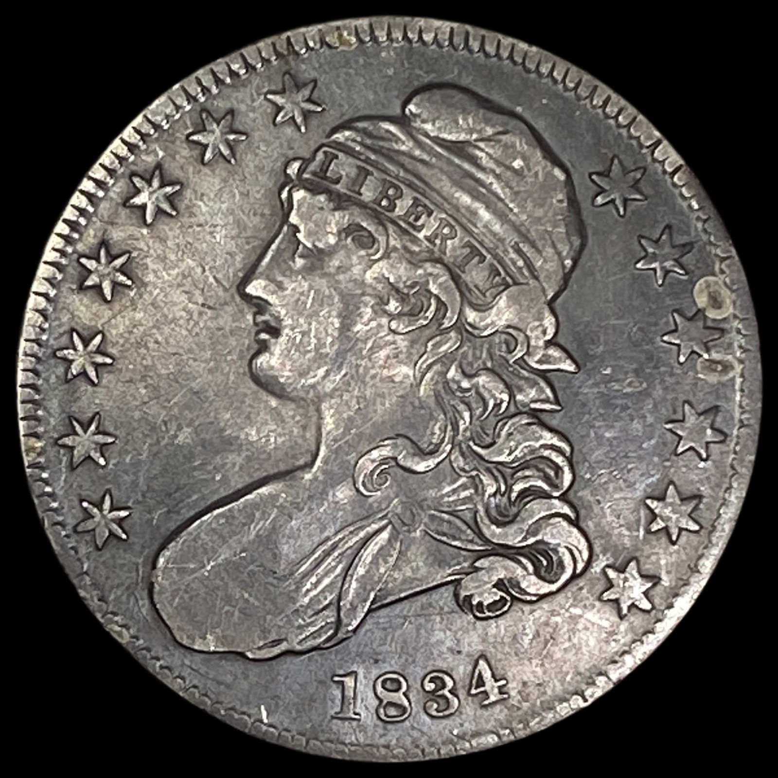 1834 Silver Capped Bust Half Dollar HIGH GRADE (1 of 2)