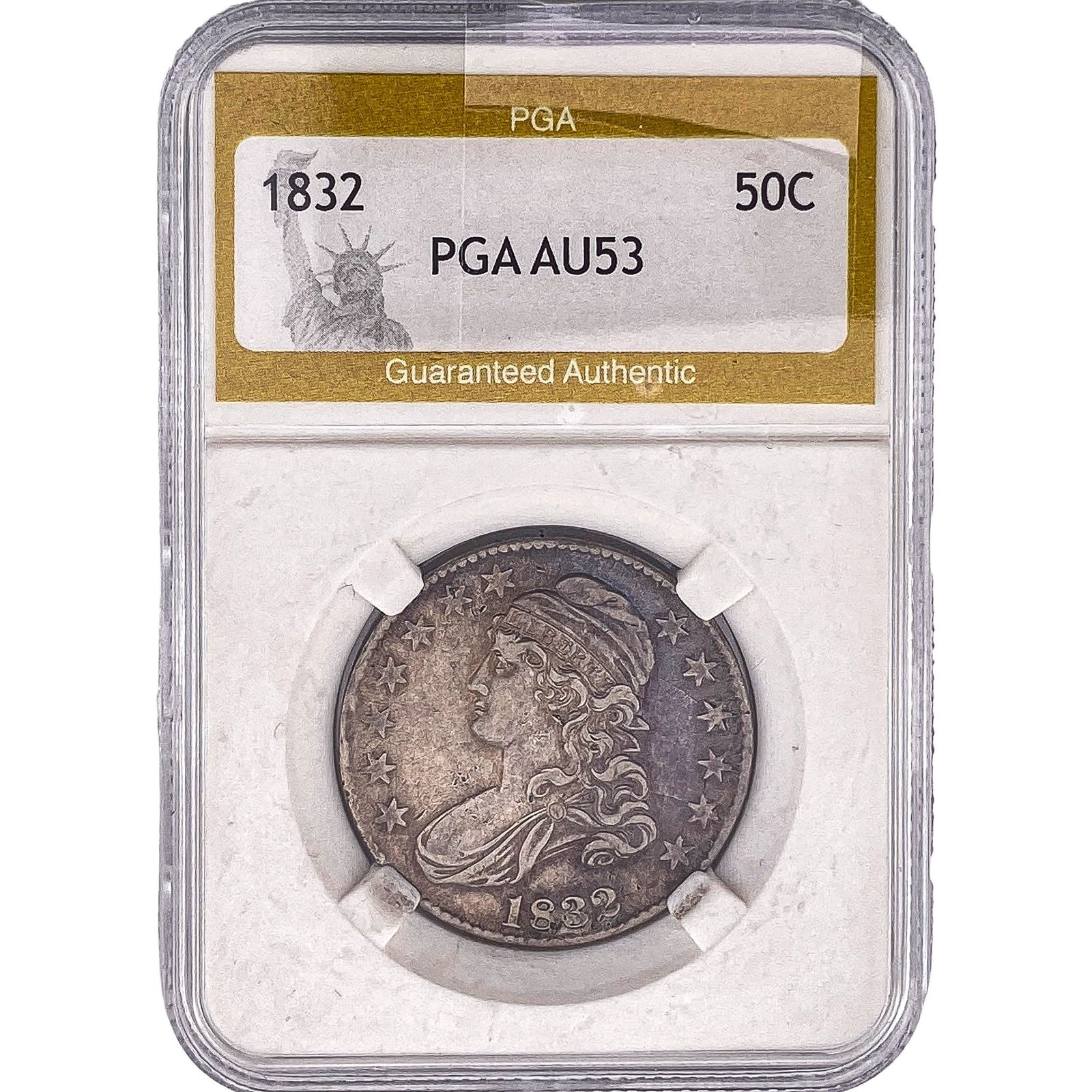 1832 Capped Bust Half Dollar PGA AU53 (1 of 2)