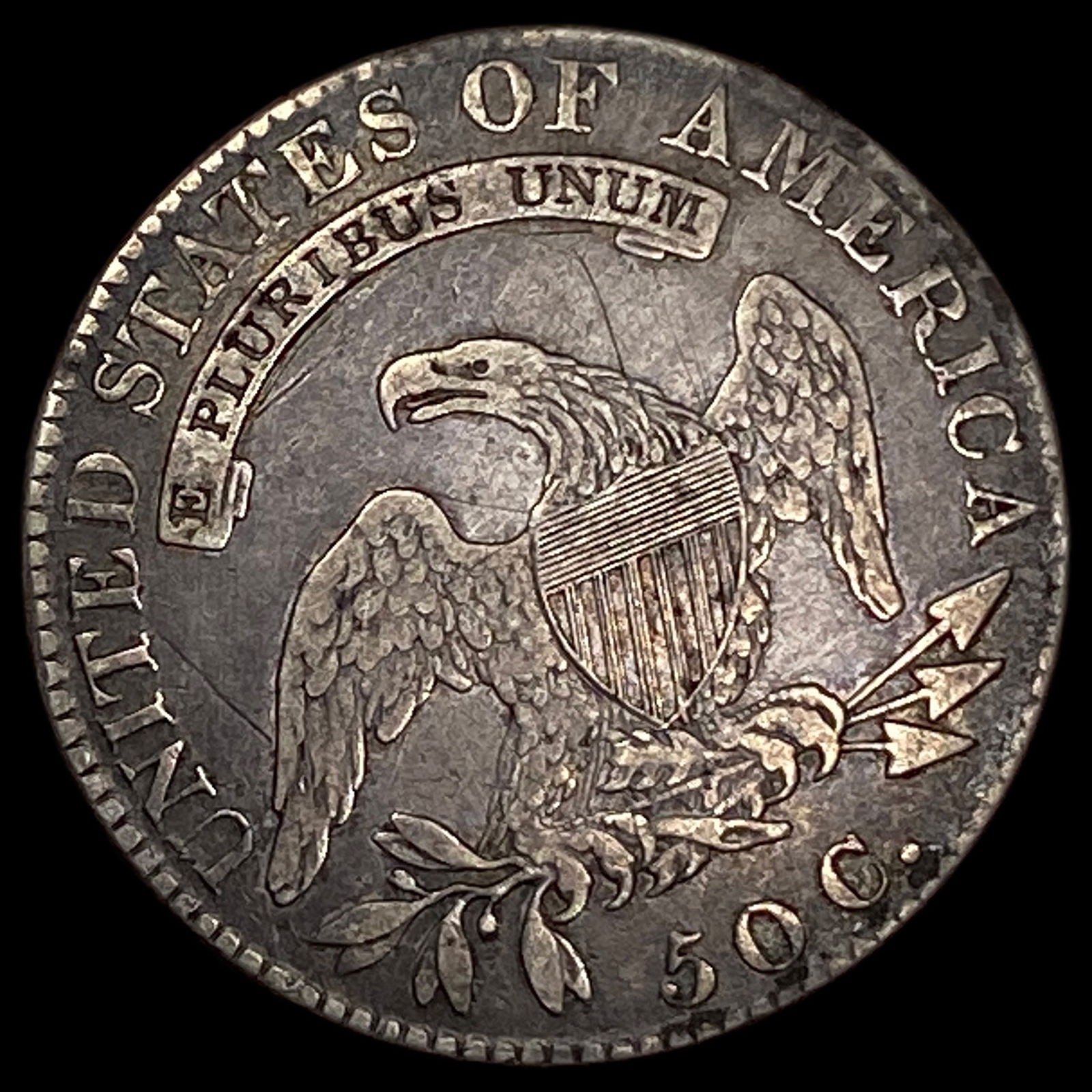 1820 Capped Bust Half Dollar ABOUT UNCIRCULATED - 2