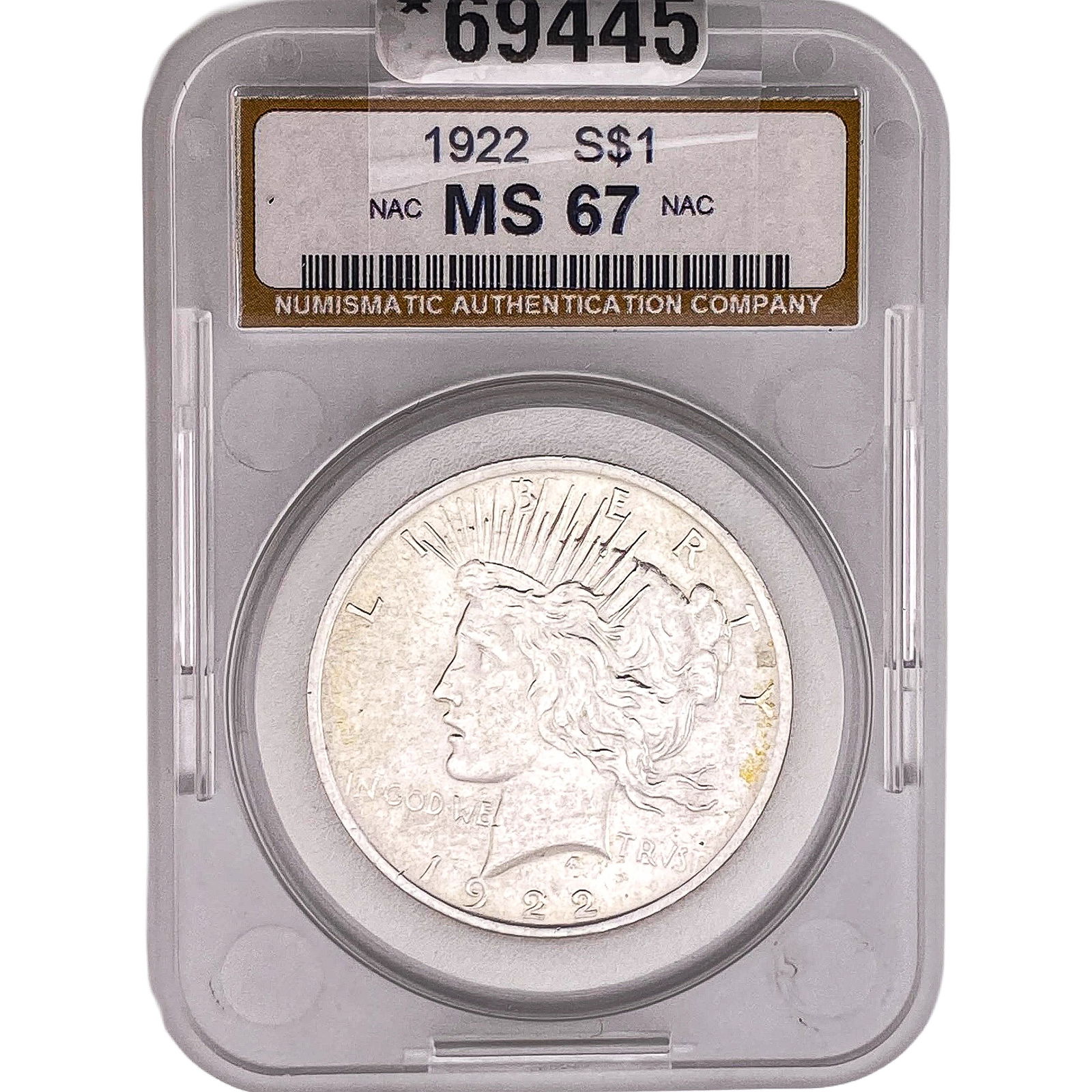 1911 Silver Peace Dollar NAC MS67 (1 of 2)