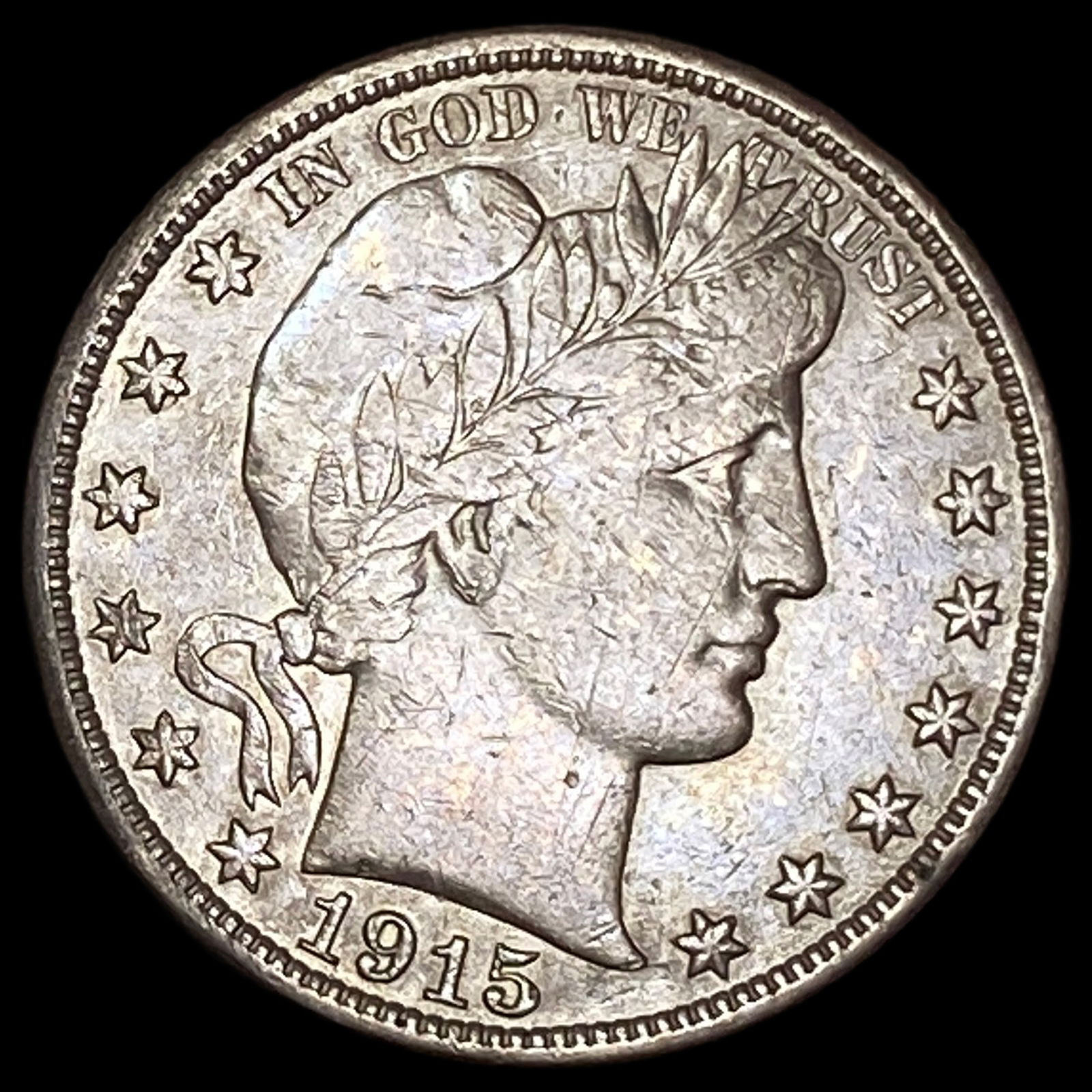 1915-D Silver Barber Half Dollar NEARLY UNCIRCULATED: 1915-D Silver Barber Half Dollar NEARLY UNCIRCULATED