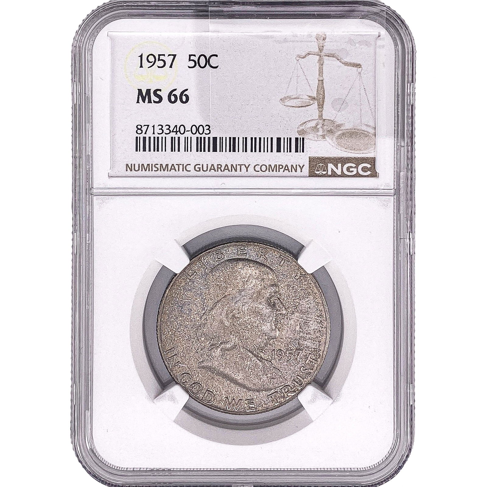 1957 Franklin Half Dollar NGC MS66 (1 of 2)