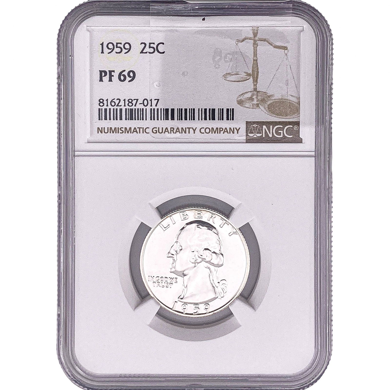 1959 Washington Silver Quarter NGC PF69: 1959 Washington Silver Quarter NGC PF69
