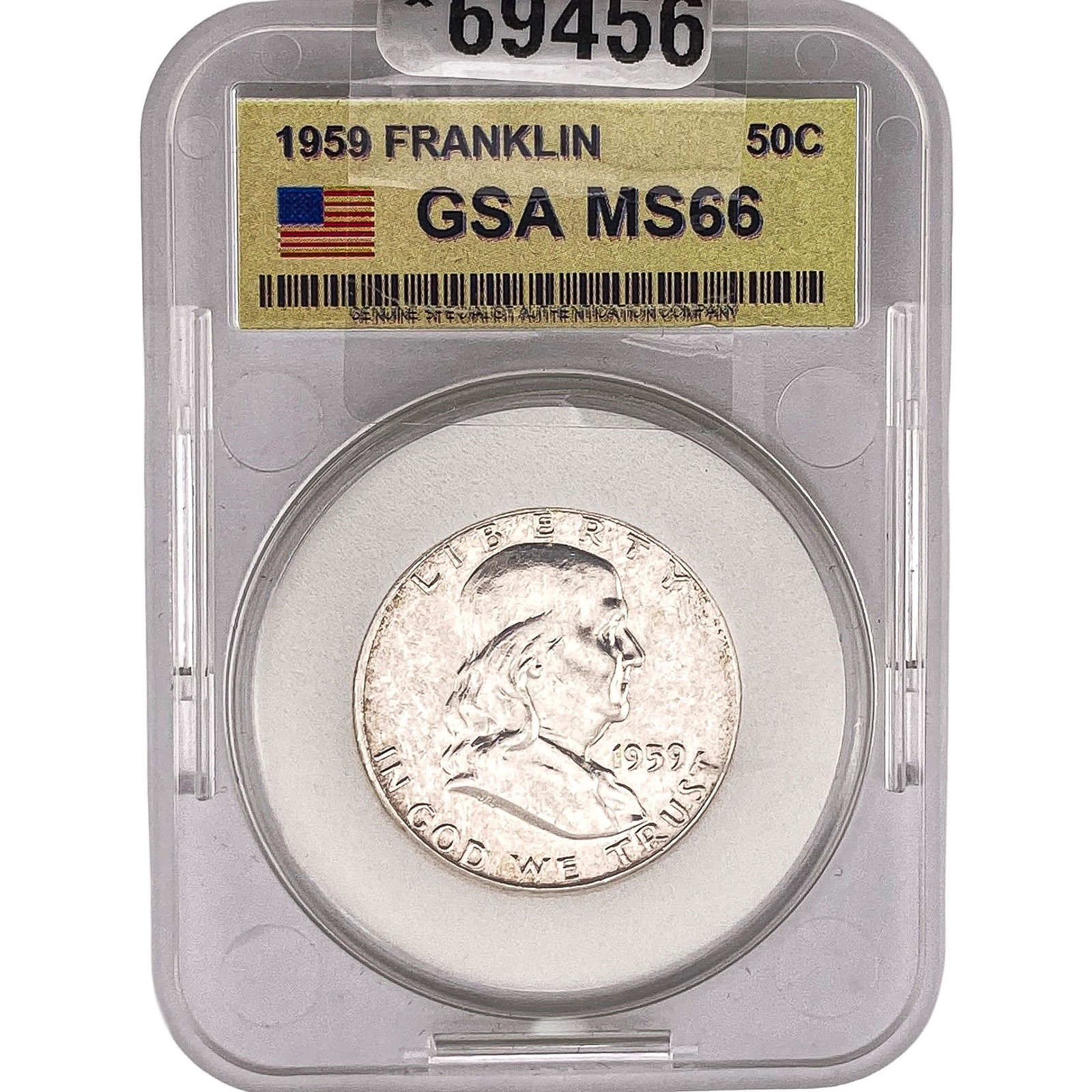 1959 Franklin Half Dollar GSA MS66 (1 of 2)